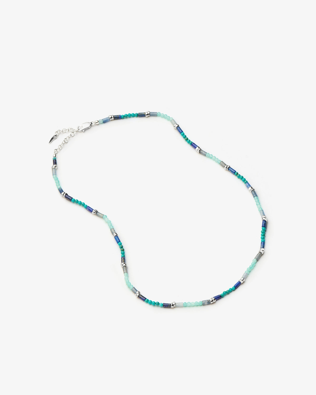 Missoma Beaded Lapis and Aventurine Choker in silver-plated brass, view 2