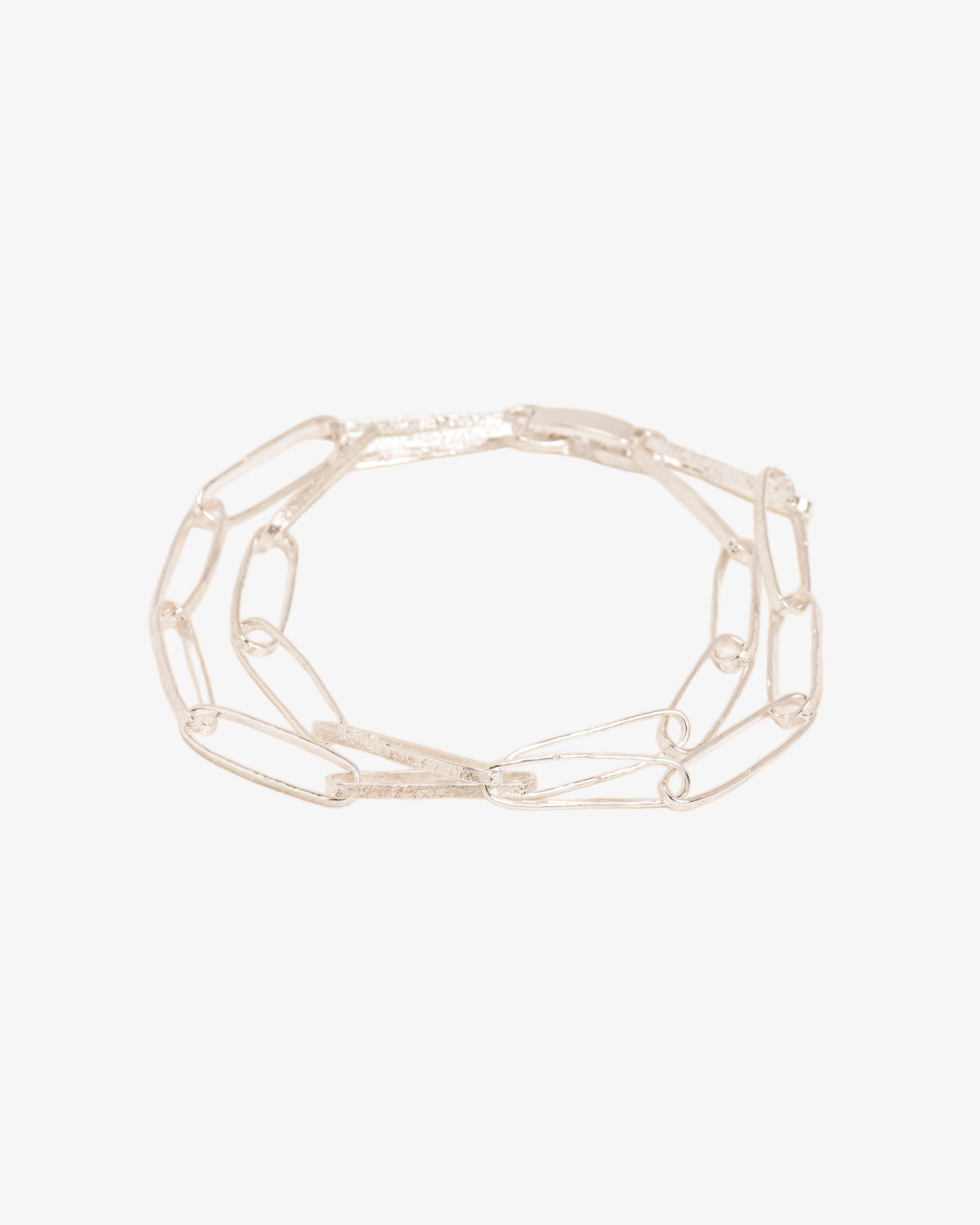 Hammered Link Chain Bracelet