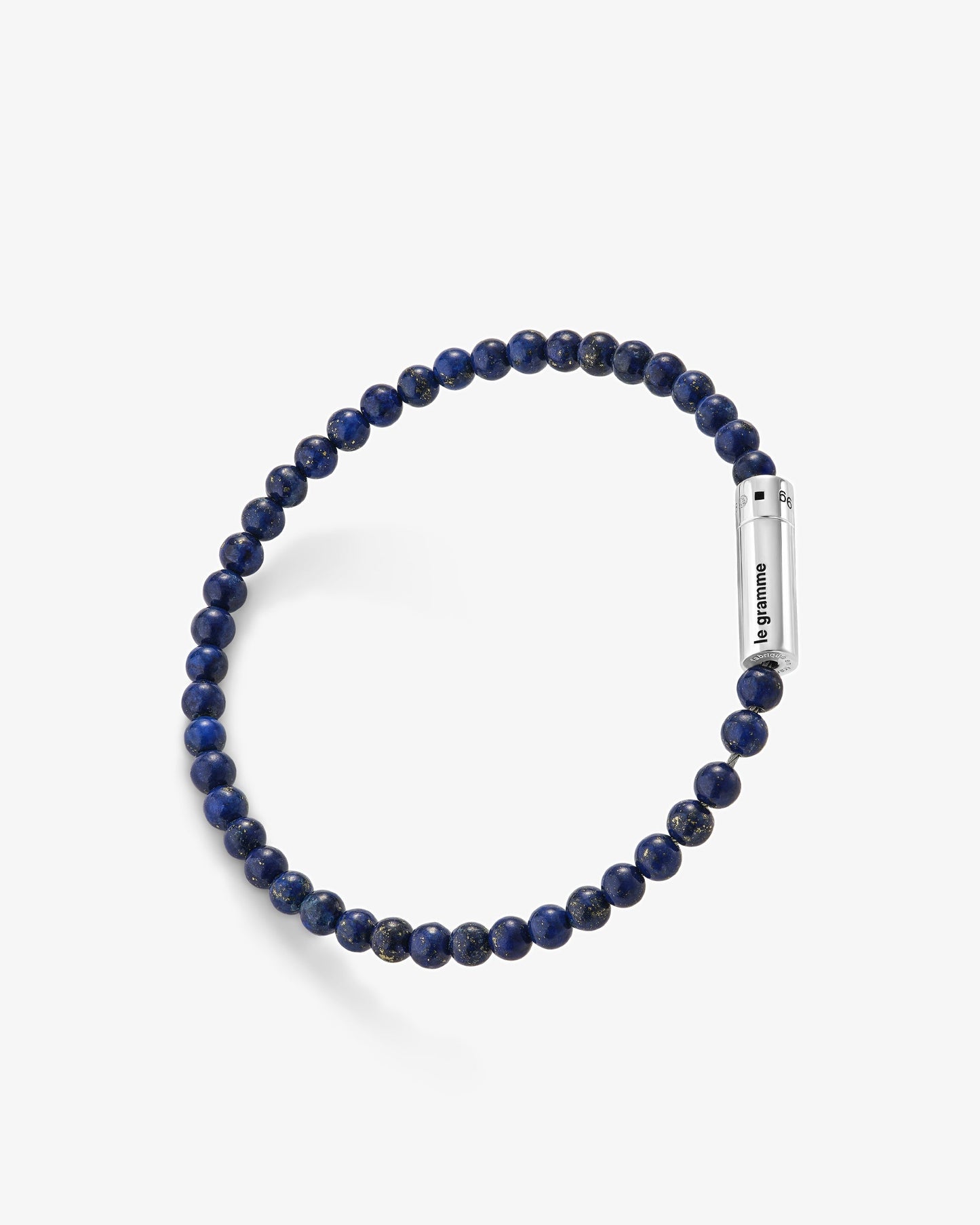 Le gramme 11g lapis lazuli beads cable bracelet