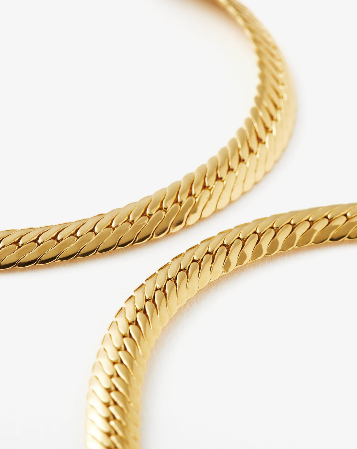 Missoma Camail Chain Necklace in gold-plated brass, view 3