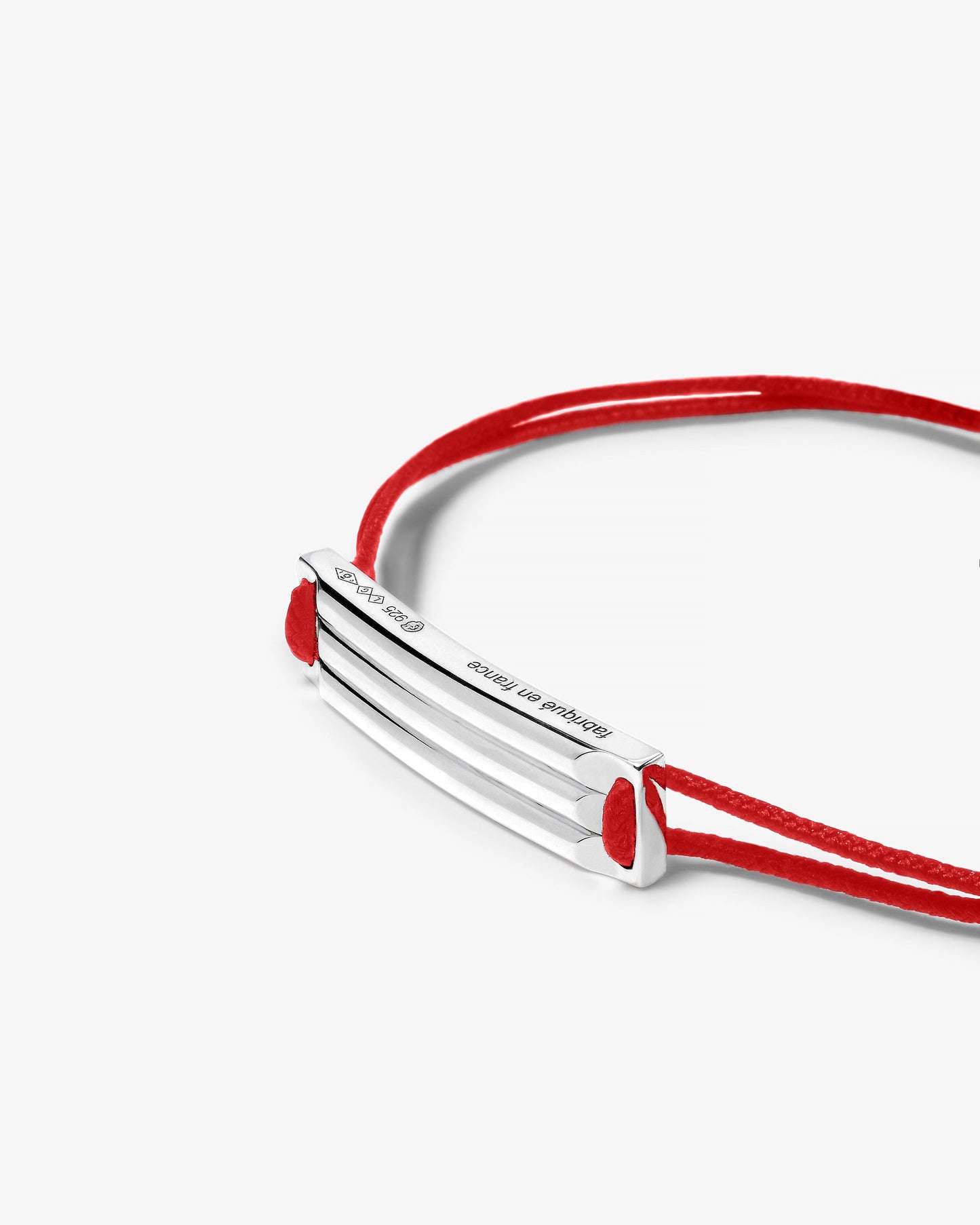 Le gramme 5g godron red cord bracelet