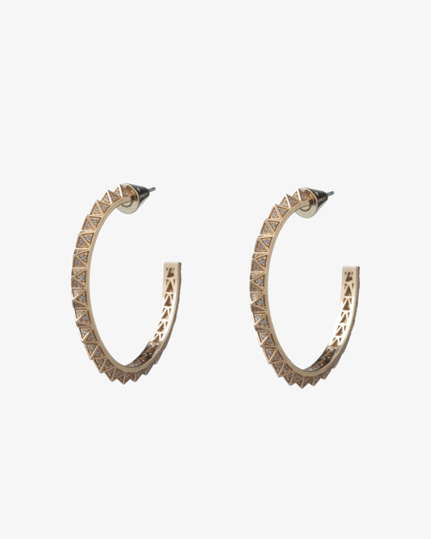 Eddie Borgo Pyramid Hoop Earrings