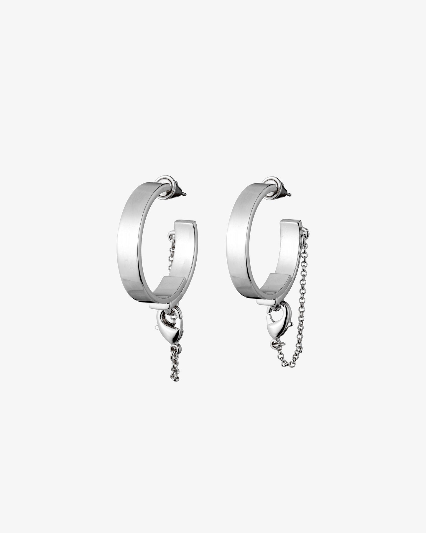 Eddie Borgo Safety Chain Hoop Earrings