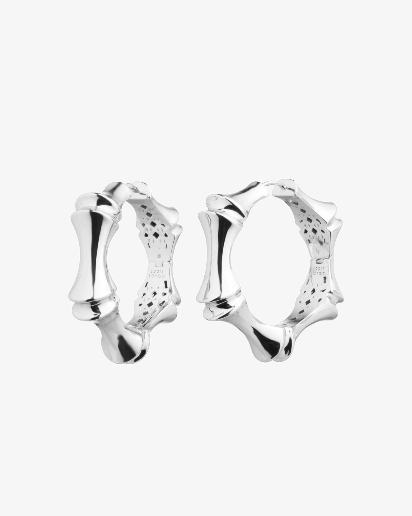 Eddie Borgo Large Bambu Hoop Earrings