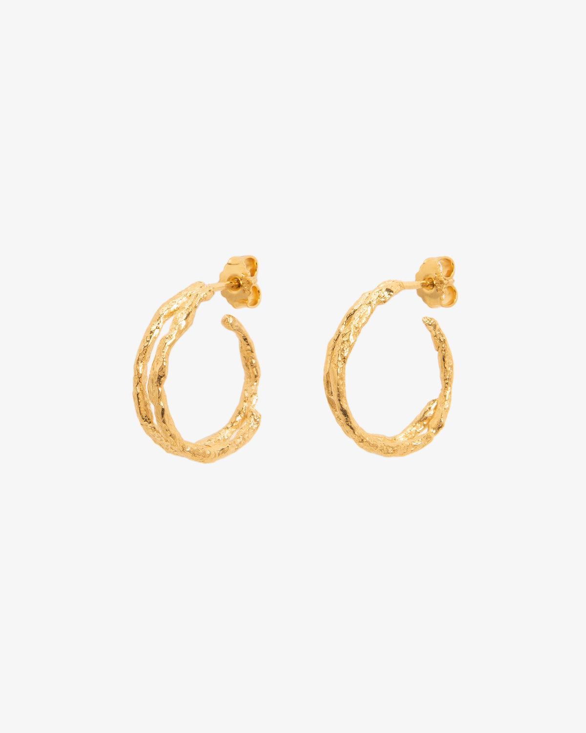 Double Branch Hoop Earrings