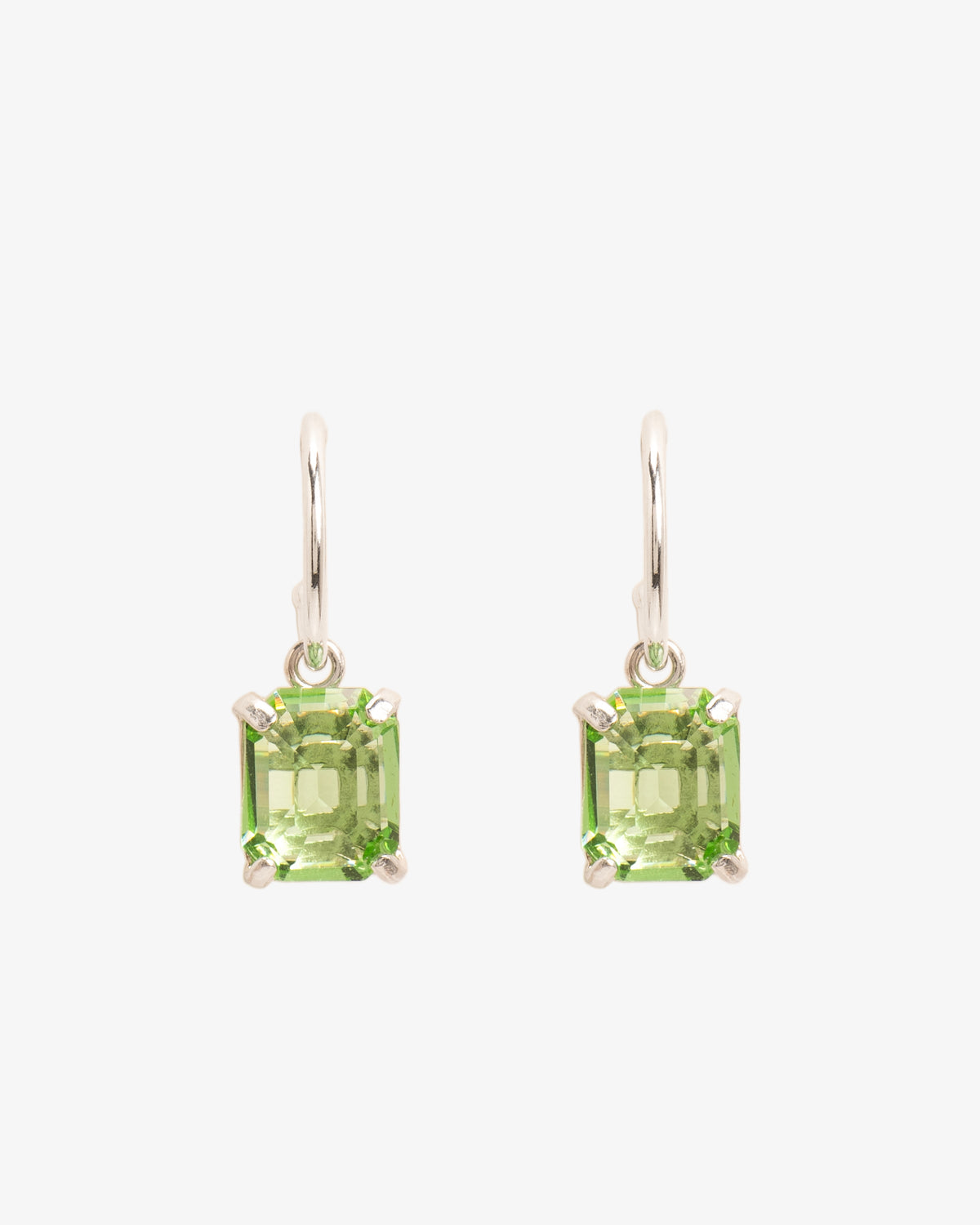 Peridot Crystal Hoop Earrings