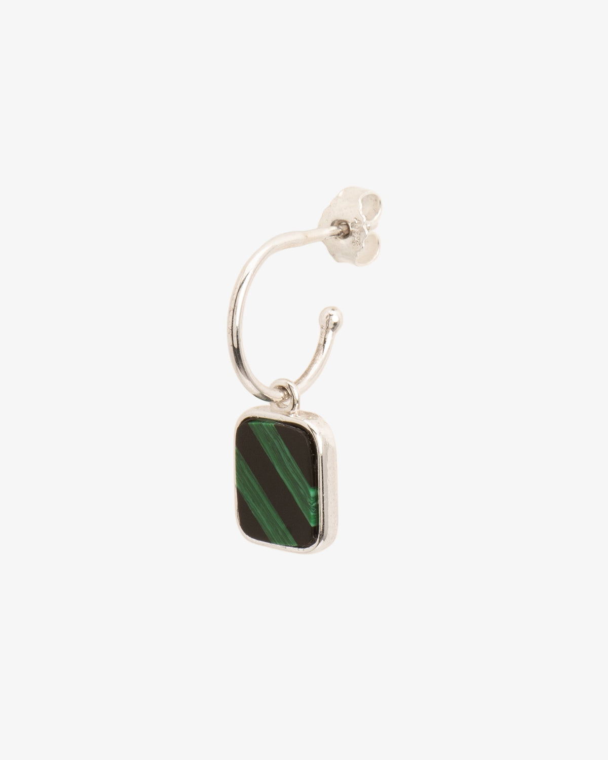 Wouters & Hendrix Malachite and Onyx Mosaic Single Earring