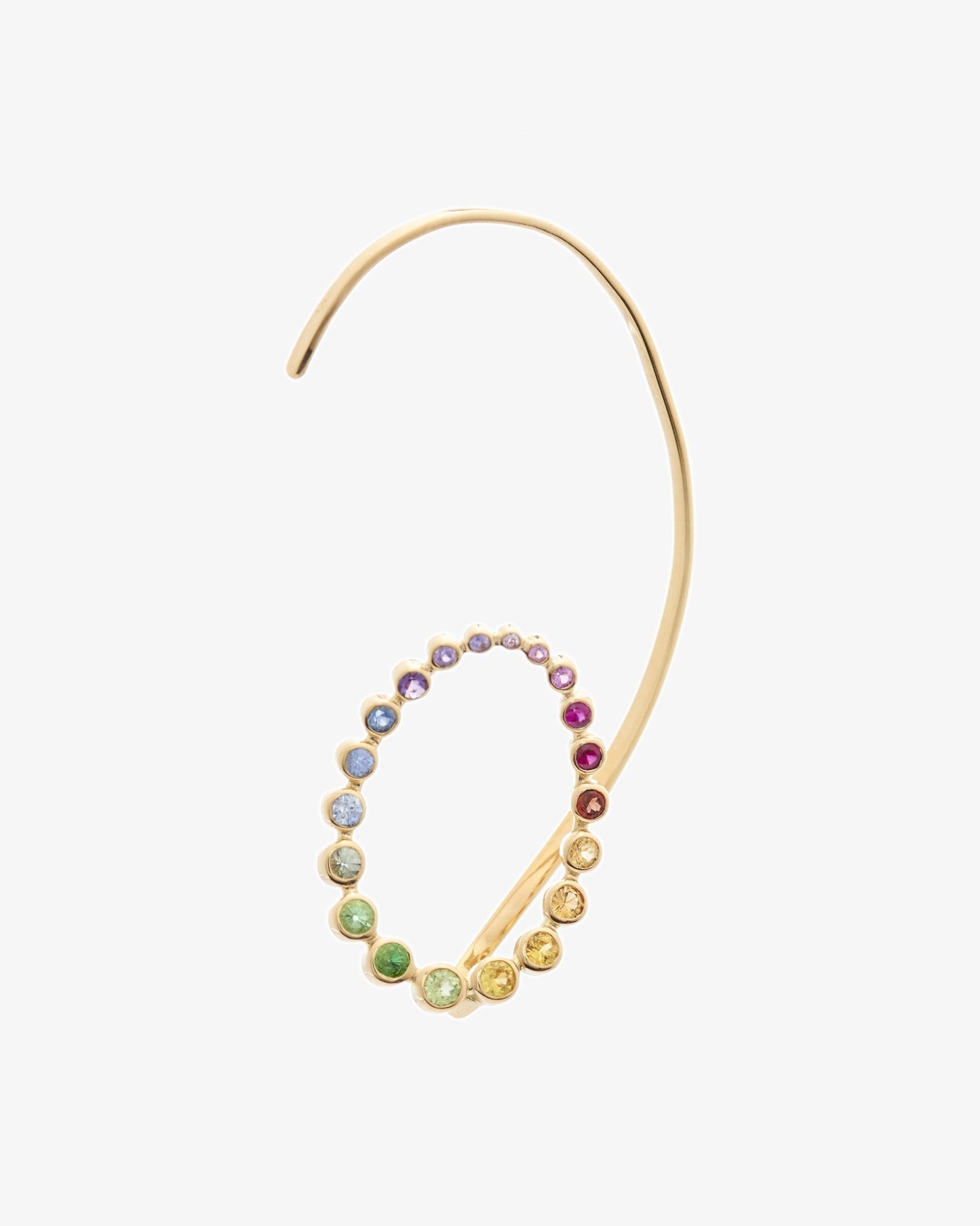 Charlotte Chesnais Fine 18K Gold Multicolor Sapphire Caracol Ear Cuff