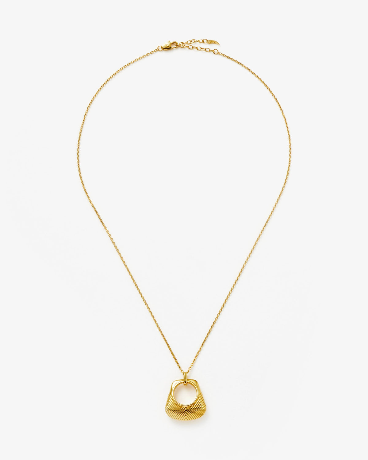 Missoma Hera Ridge Pendant Necklace in gold-plated brass, view 2