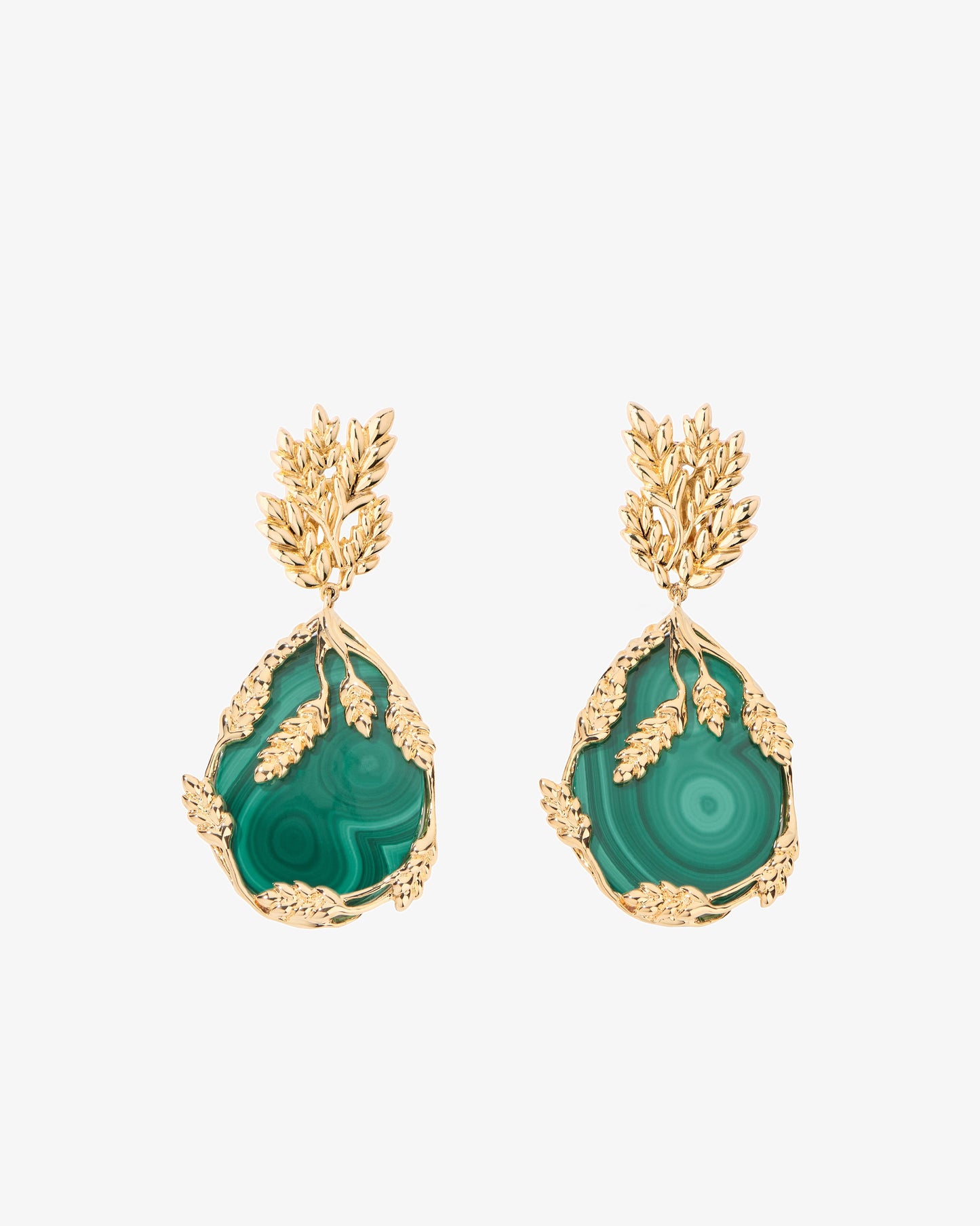 Aurelie Bidermann Malachite Francoise Earrings