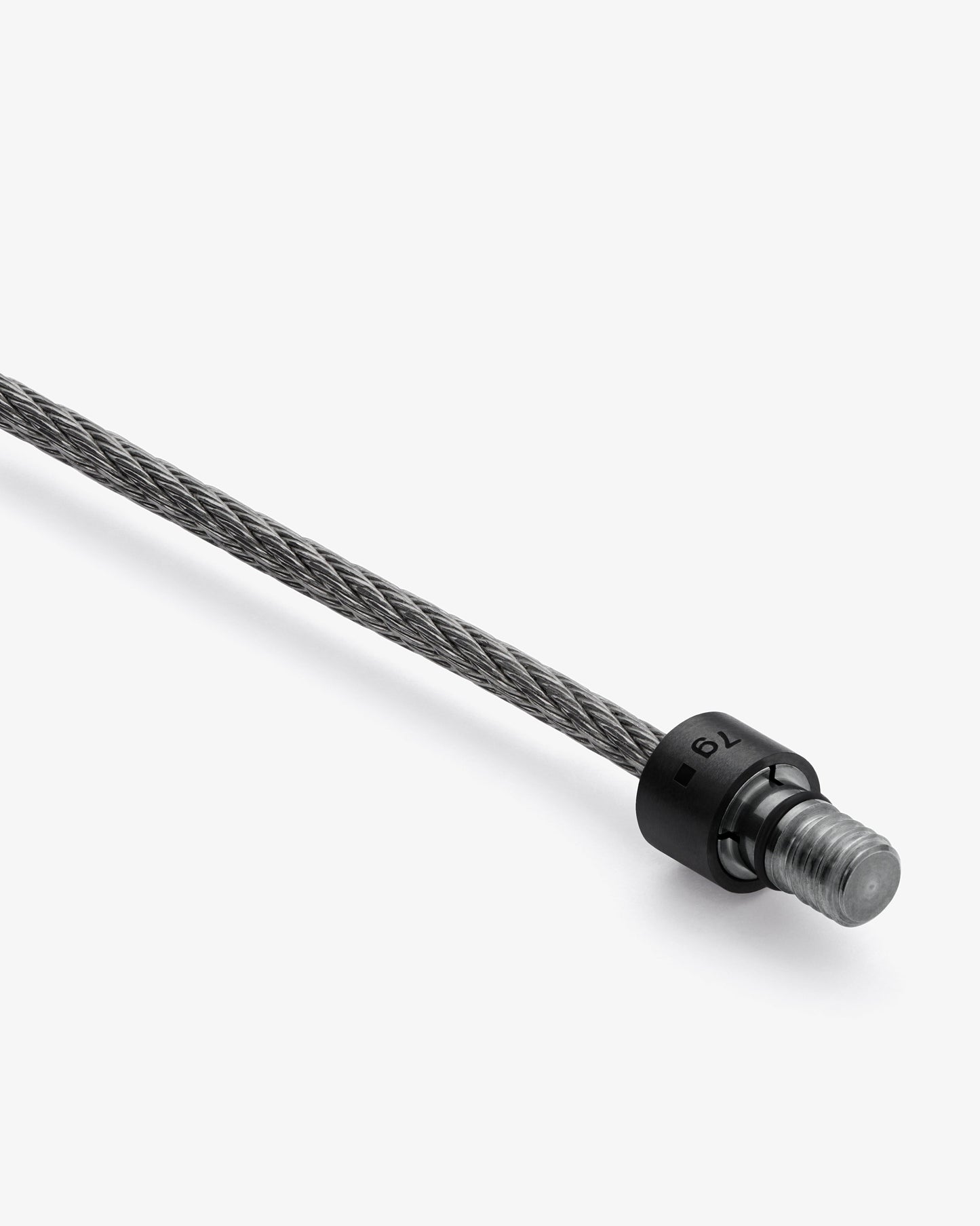 Le gramme 7g brushed black ceramic pyramid guilloche cable bracelet