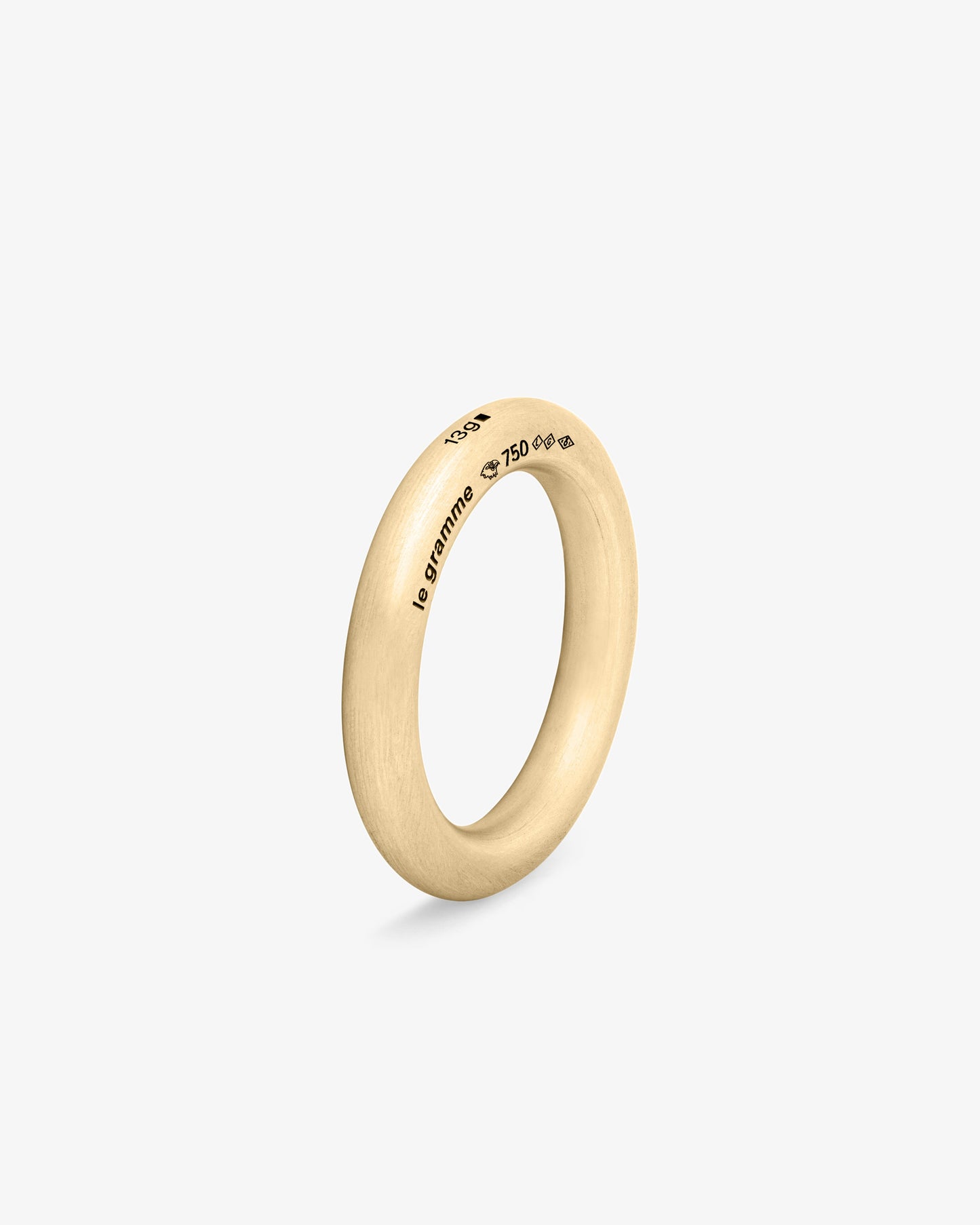 Le gramme 13g brushed 18k gold bangle ring