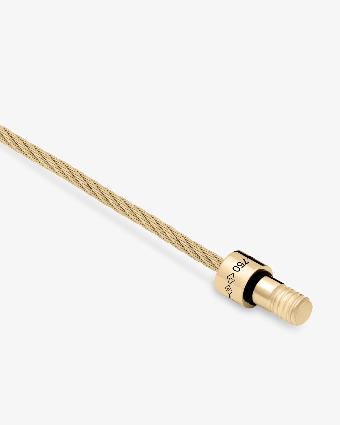 Le gramme 9g polished 18k gold diamond cable bracelet