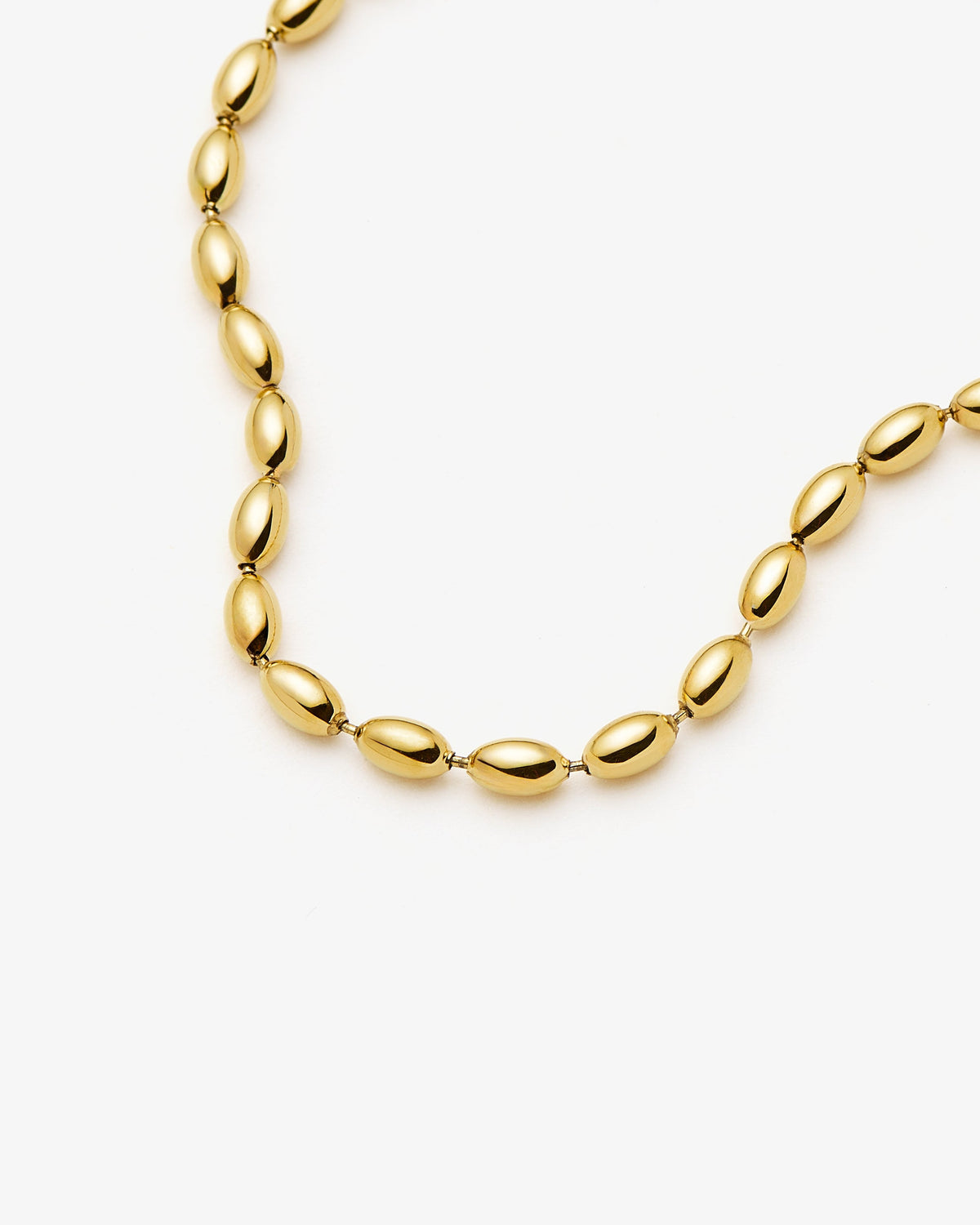 Missoma Molten Olive Chain Bracelet in gold-plated brass, view 3