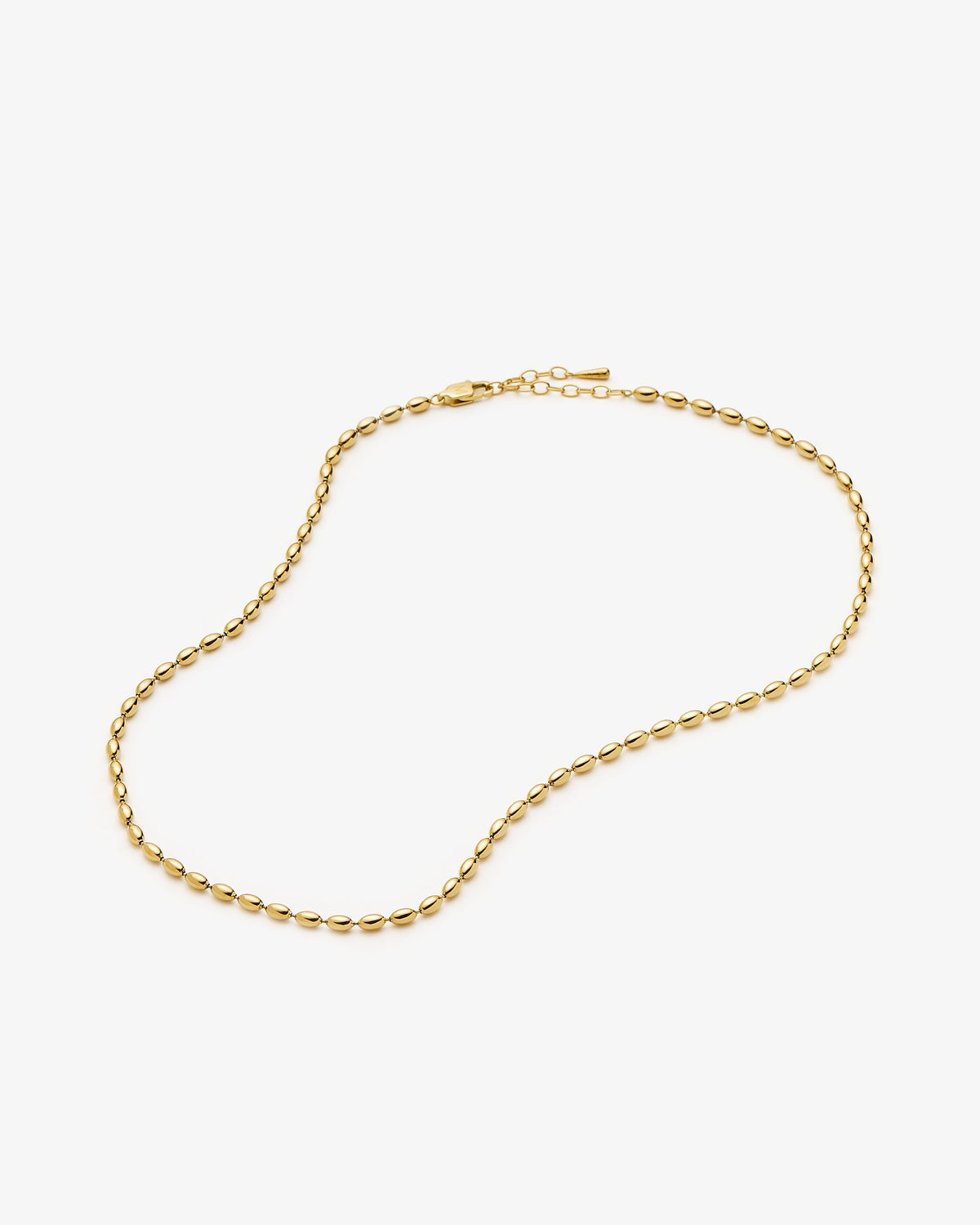 Missoma Molten Olive Chain Necklace in gold-plated brass, view 2