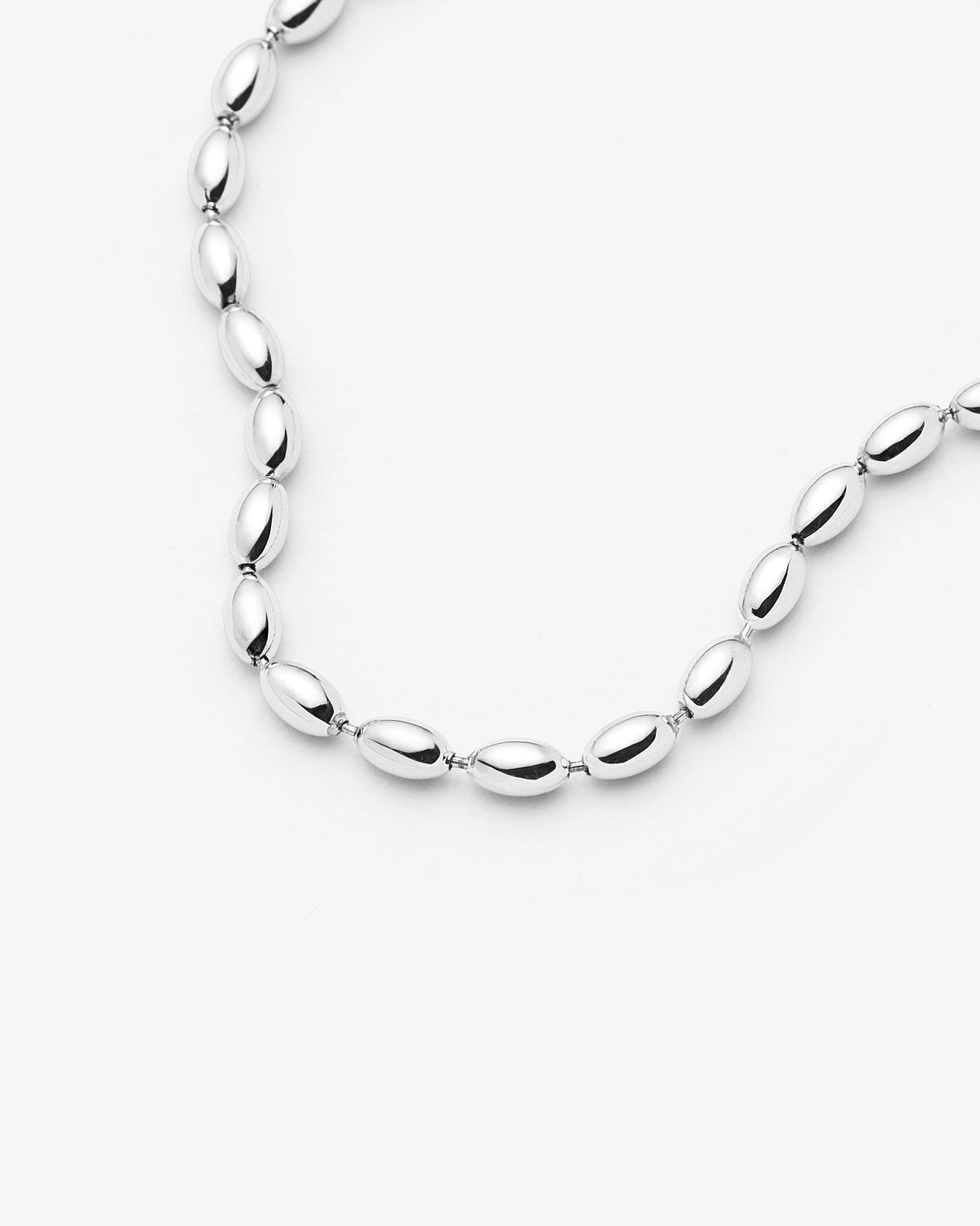Missoma Molten Olive Chain Bracelet in silver-plated brass, view 3