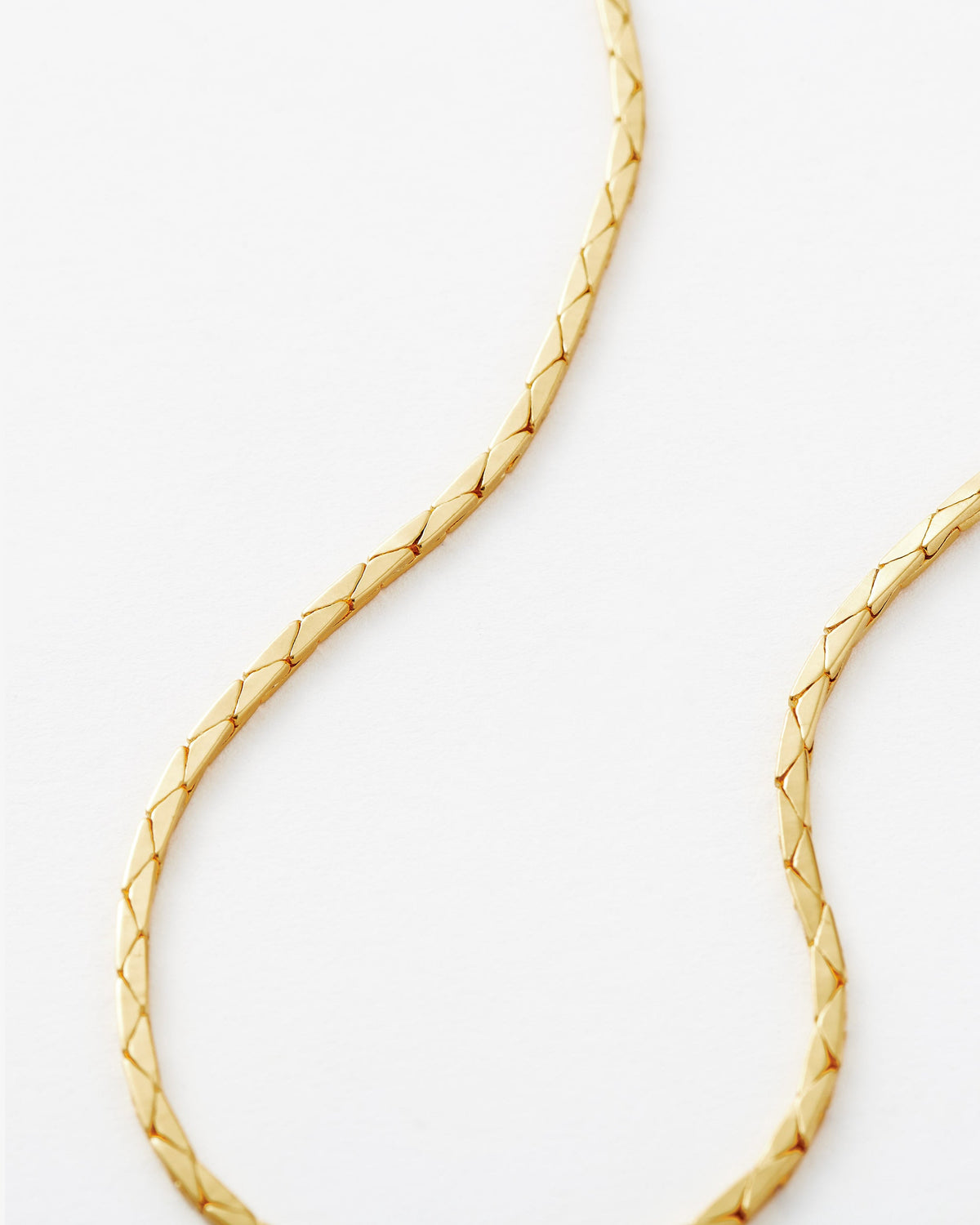 Missoma Lucy Williams Cobra Snake Chain Necklace in gold-plated brass, view 3