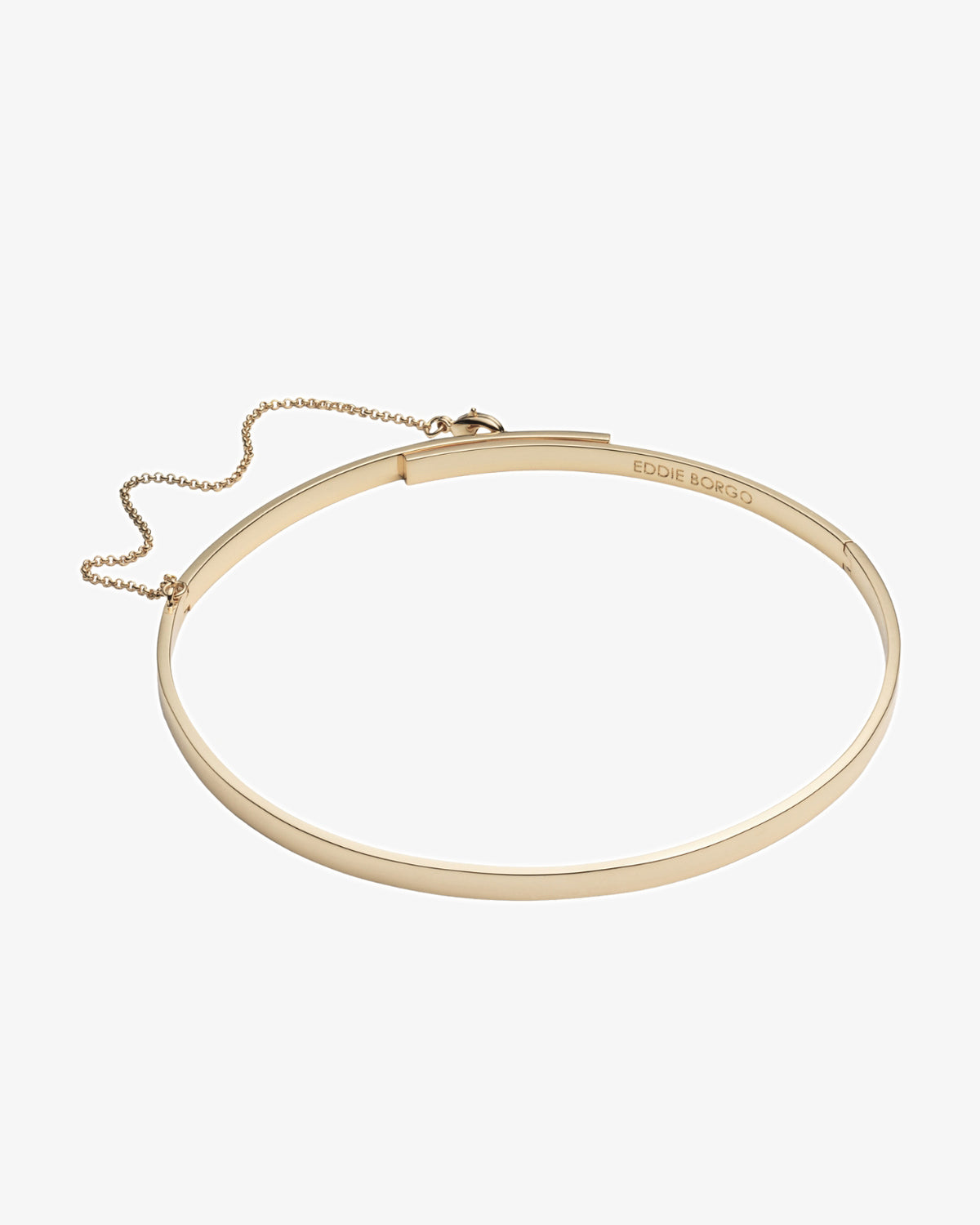 Eddie Borgo Thin Safety Chain Choker Necklace in gold-plated brass