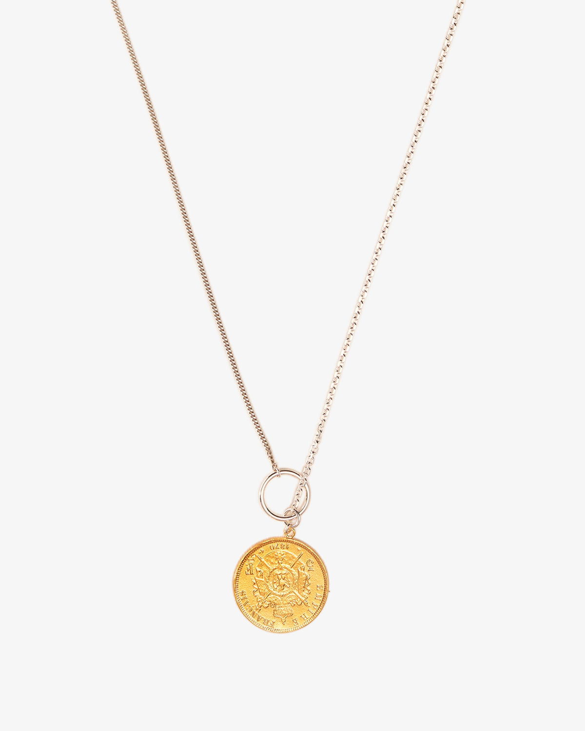 Wouters & Hendrix Convertible Coin and T-Clasp Necklace, side view