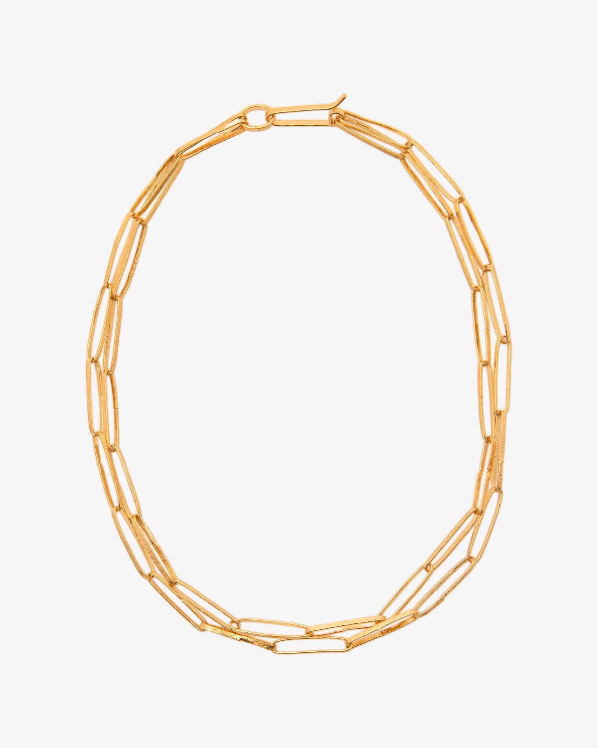 Hammered Link Chain Necklace