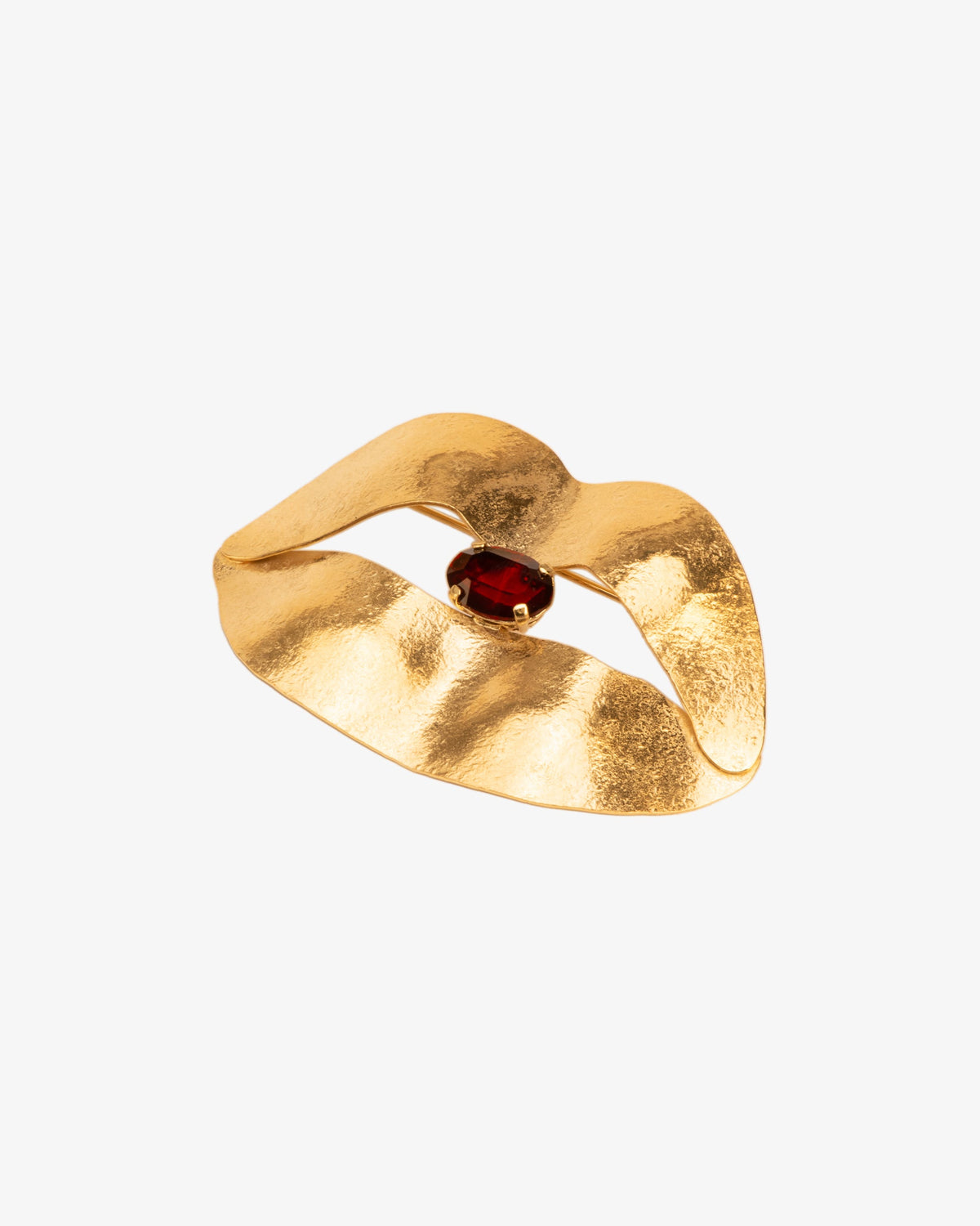 Wouters & Hendrix Red Crystal Lip Brooch