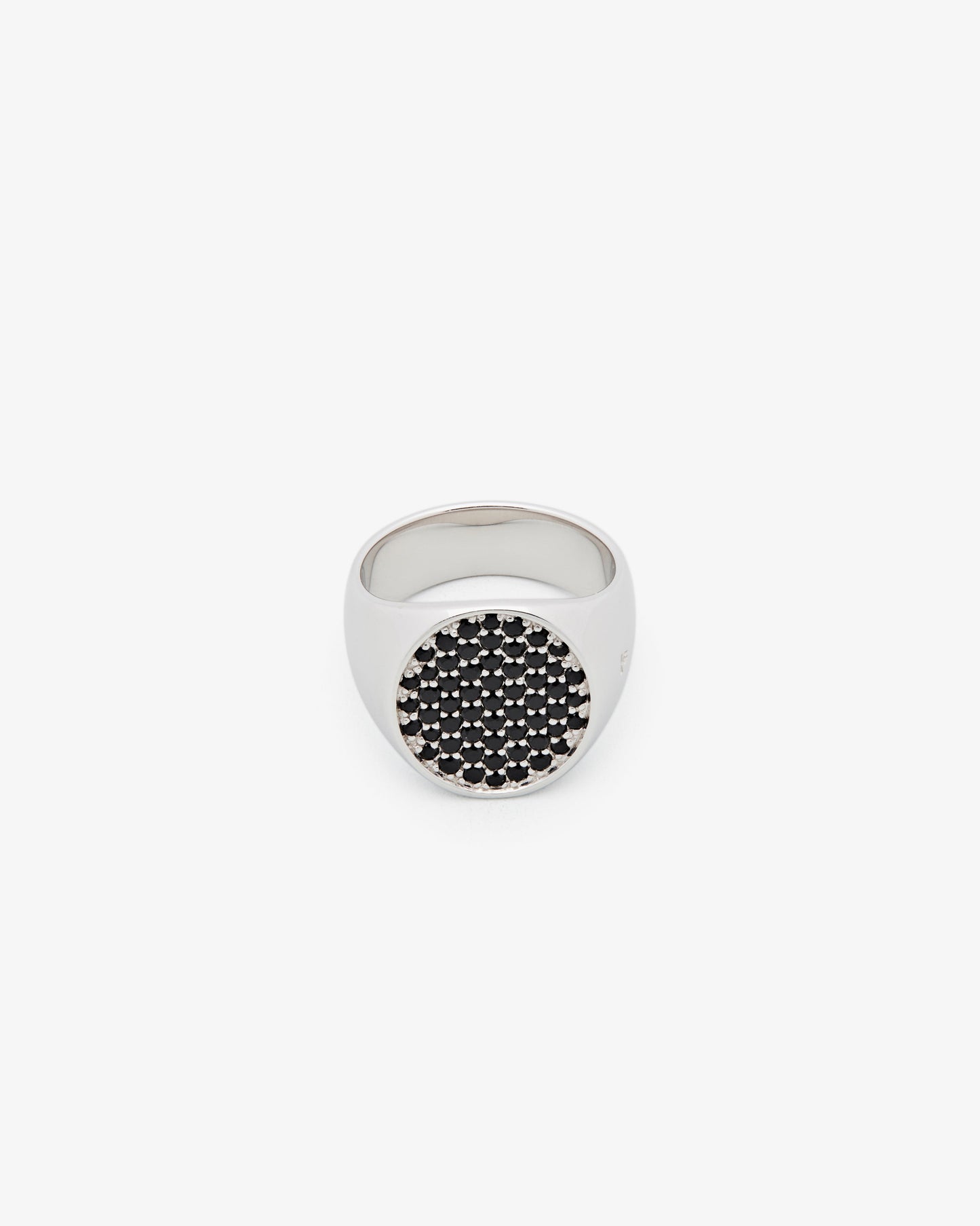 Tom Wood Pinkie Oval Black Spinel Ring