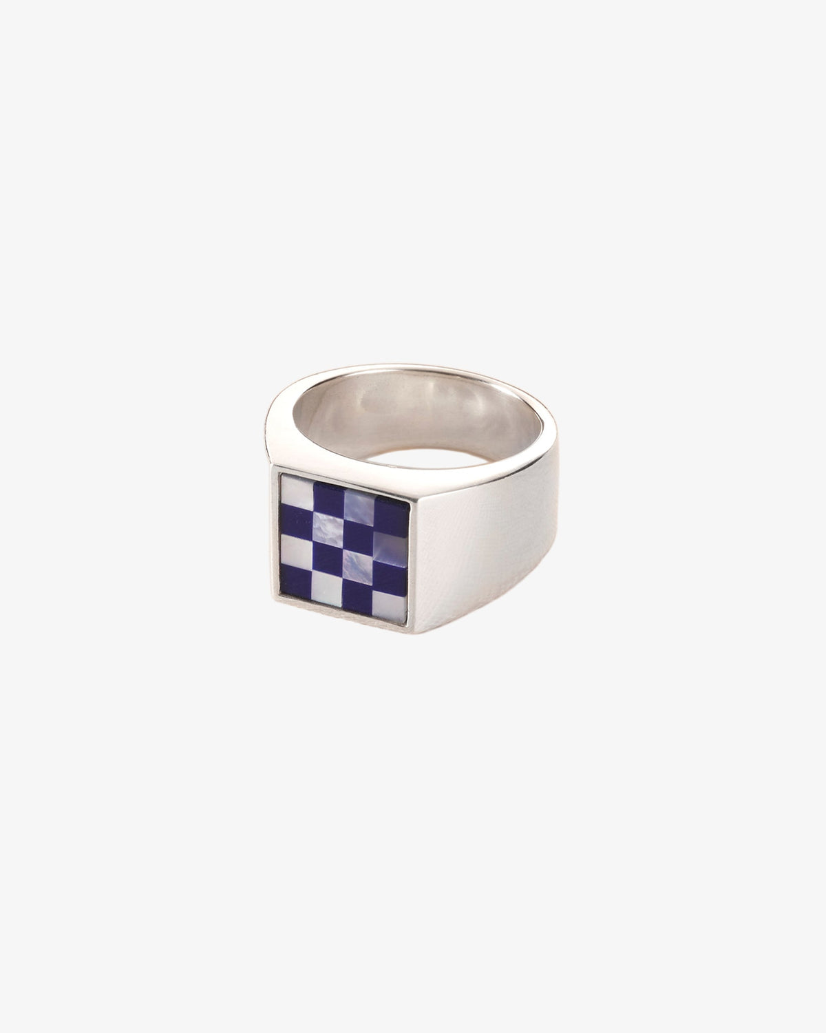 Wouters & Hendrix Chessboard Mosaic Signet Ring, side view