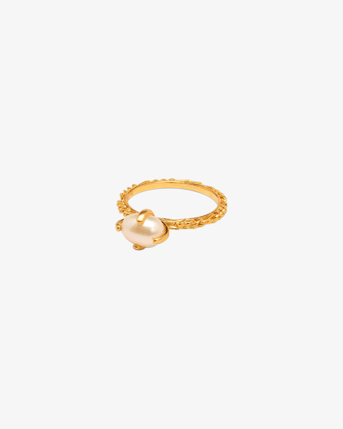 'Chapters' Texture Freshwater Pearl Ring