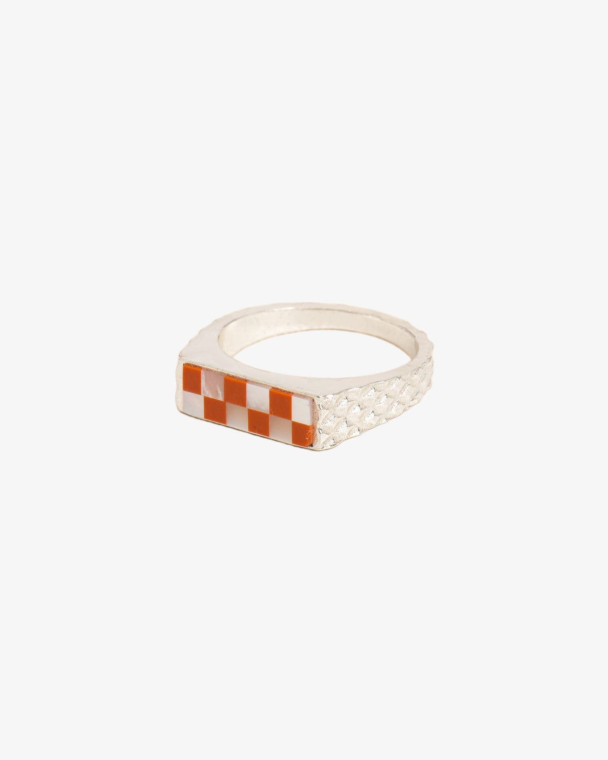 Wouters & Hendrix Mosaic Thin Signet Ring, side view