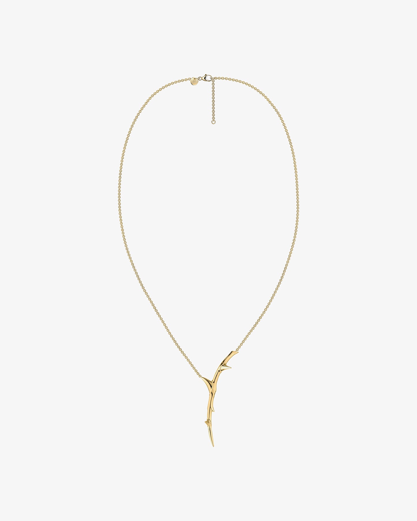 Rose Thorn Single Drop Pendant