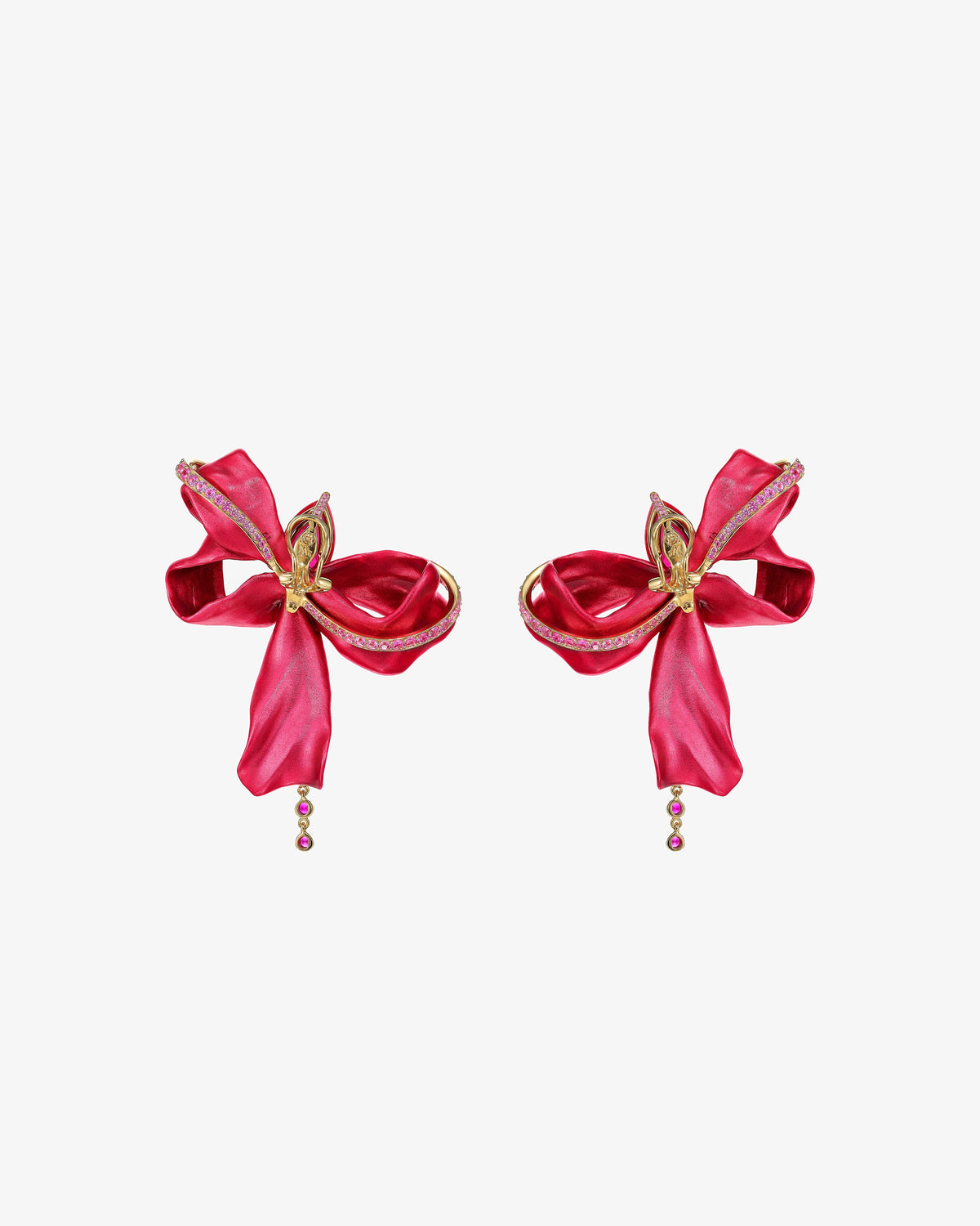 Anabela Chan Ruby Mini Bow Earrings