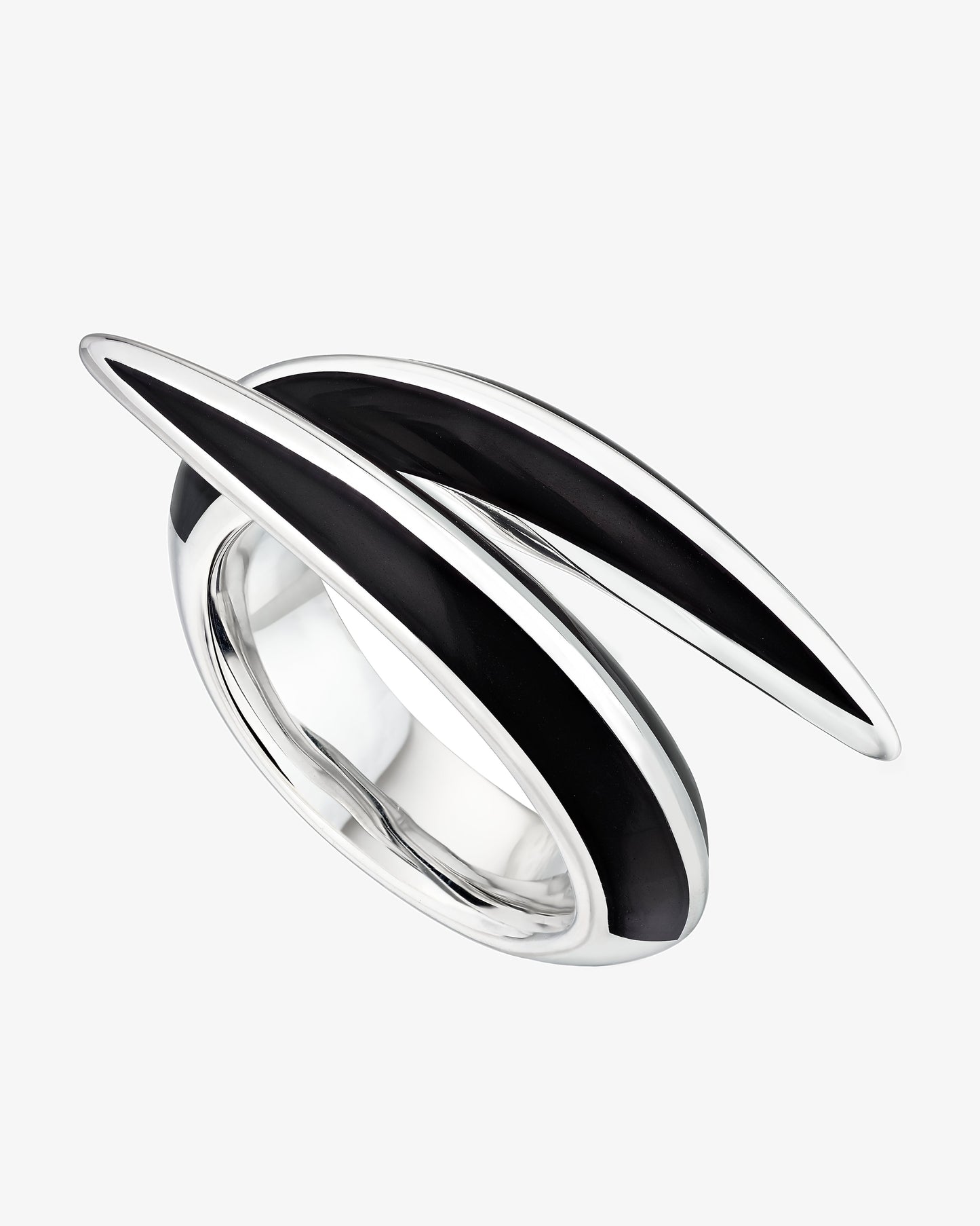 Shaun Leane Sabre Deco Crossover Jet Ceramic Ring