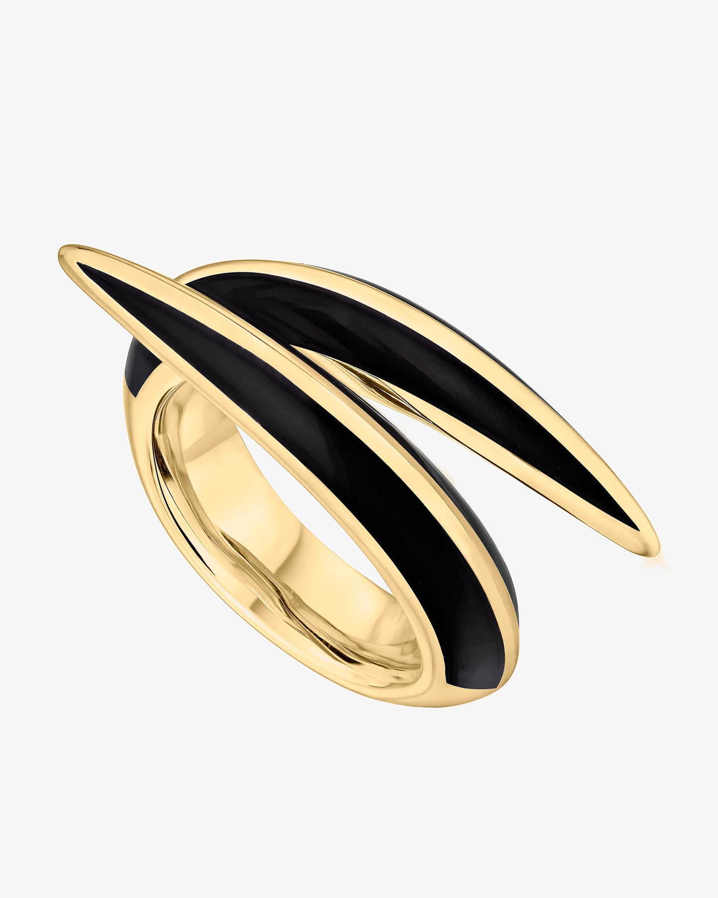 Shaun Leane Sabre Deco Crossover Jet Ceramic Ring