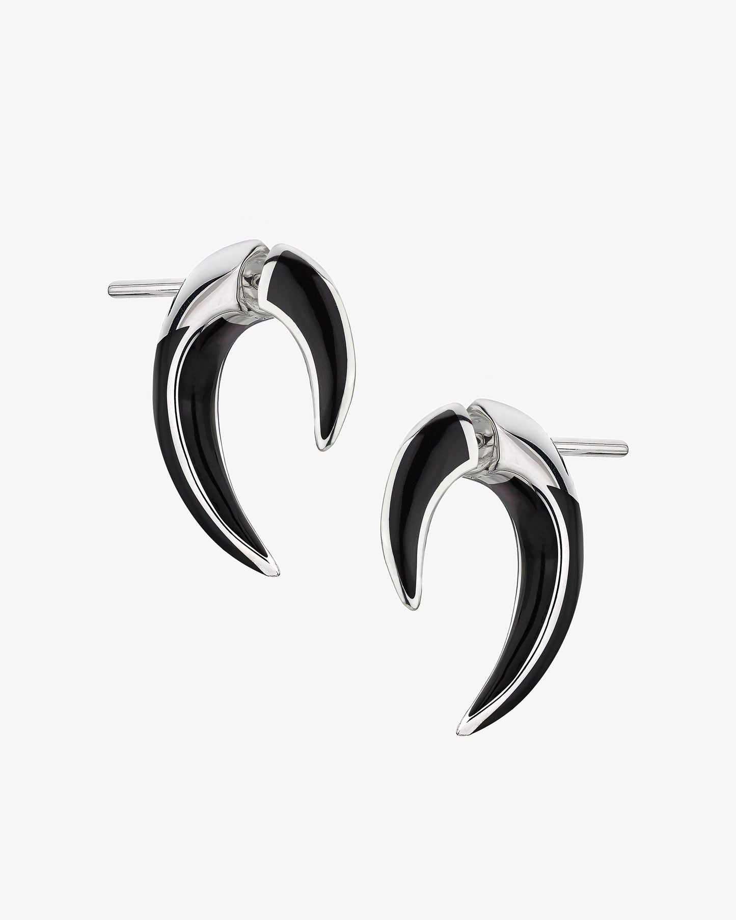 Shaun Leane Sabre Deco Talon Jet Ceramic Earrings