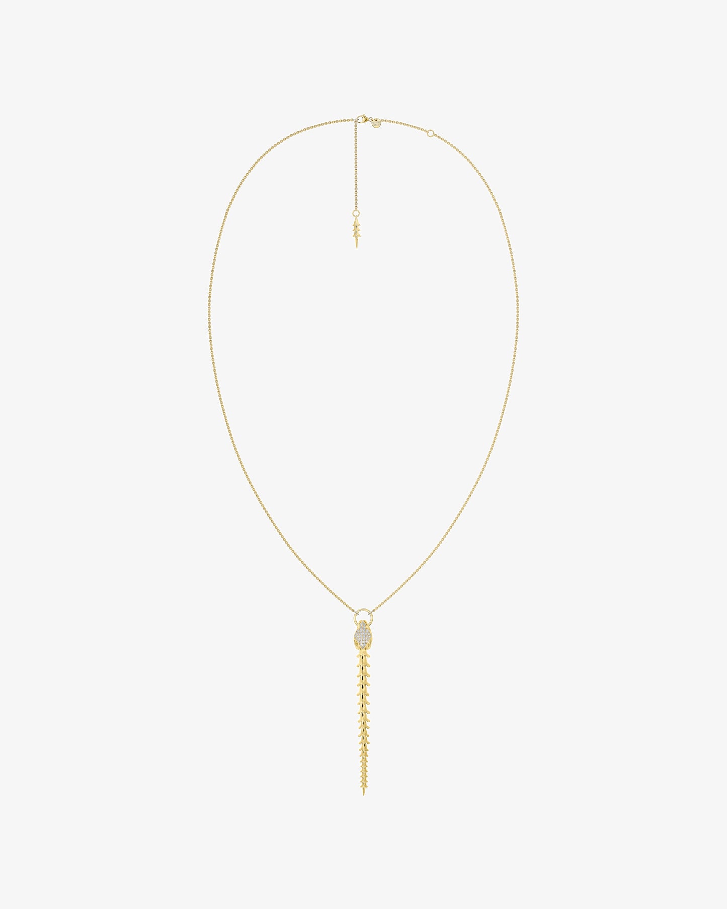 Serpent's Trace Drop Diamond Pave Pendant