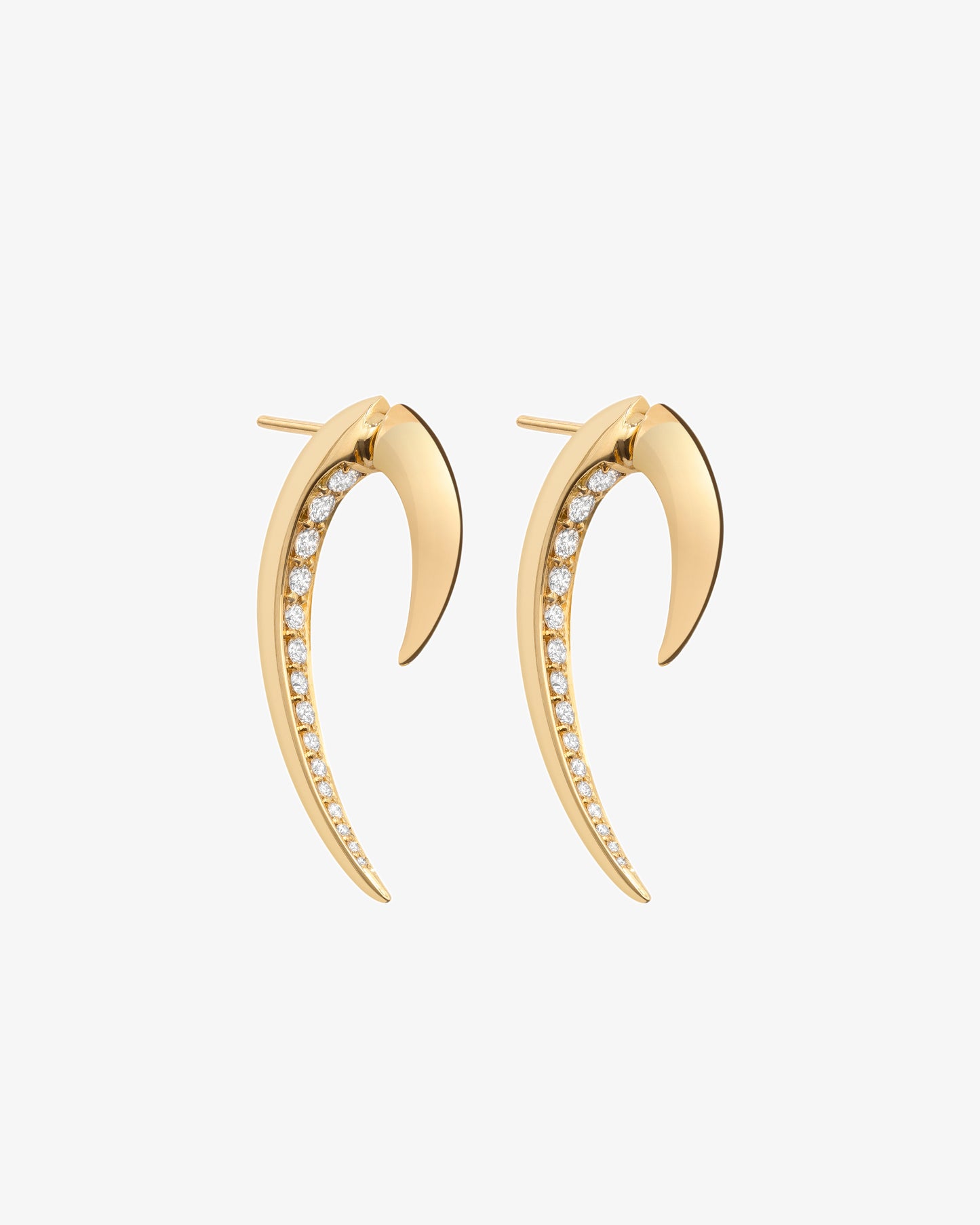 18K Gold Hook Diamond Earrings