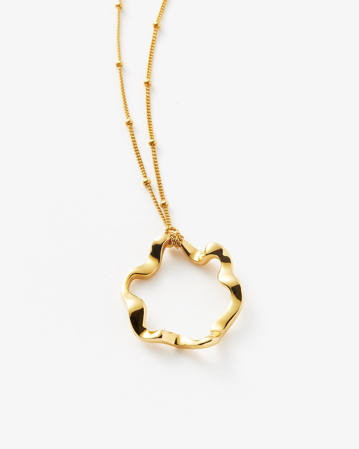 Missoma Squiggle Pendant Necklace in gold vermeil, view 4