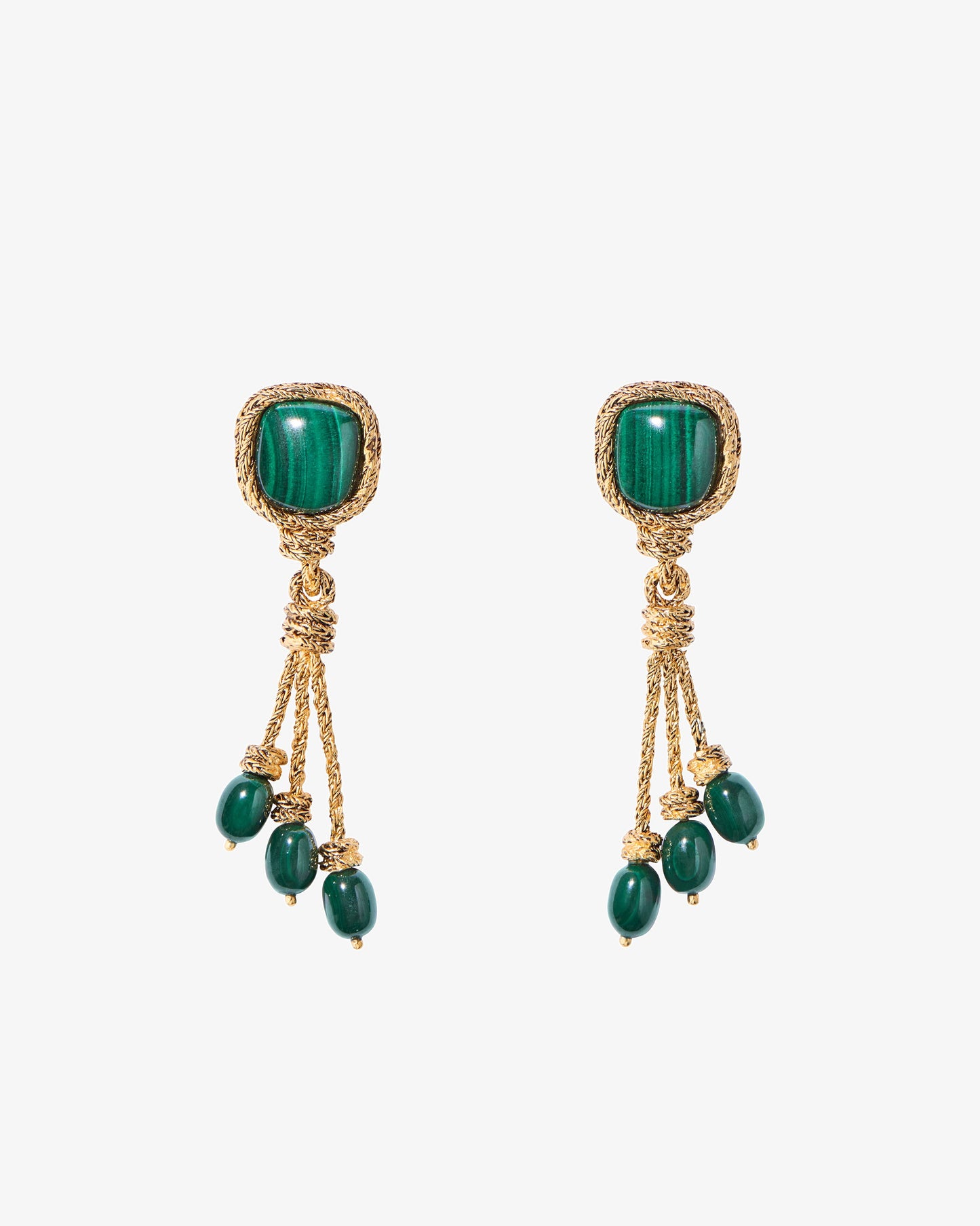 Aurelie Bidermann Malachite Miki Earrings