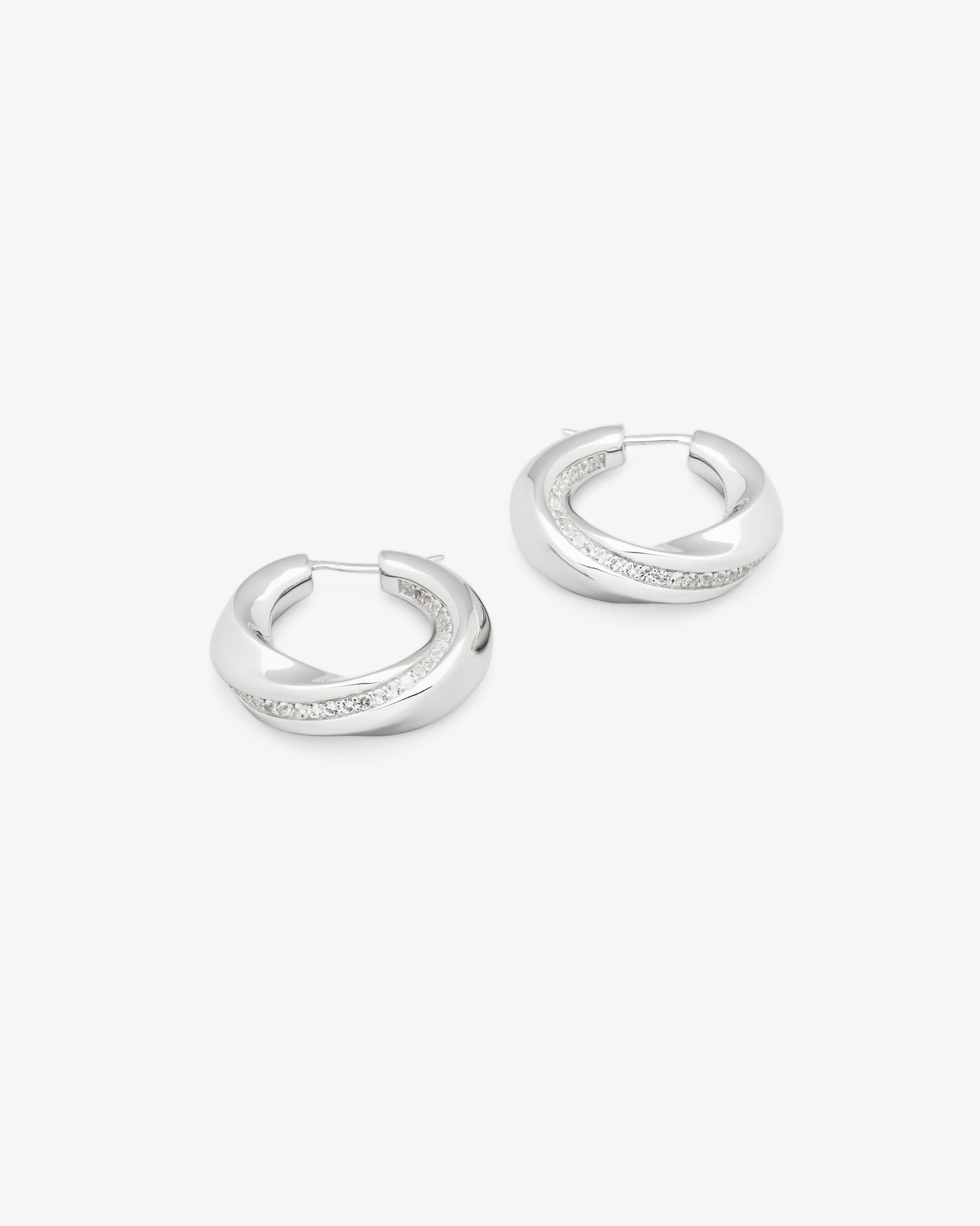 Tom Wood Infinity Hoops Rock Crystal
