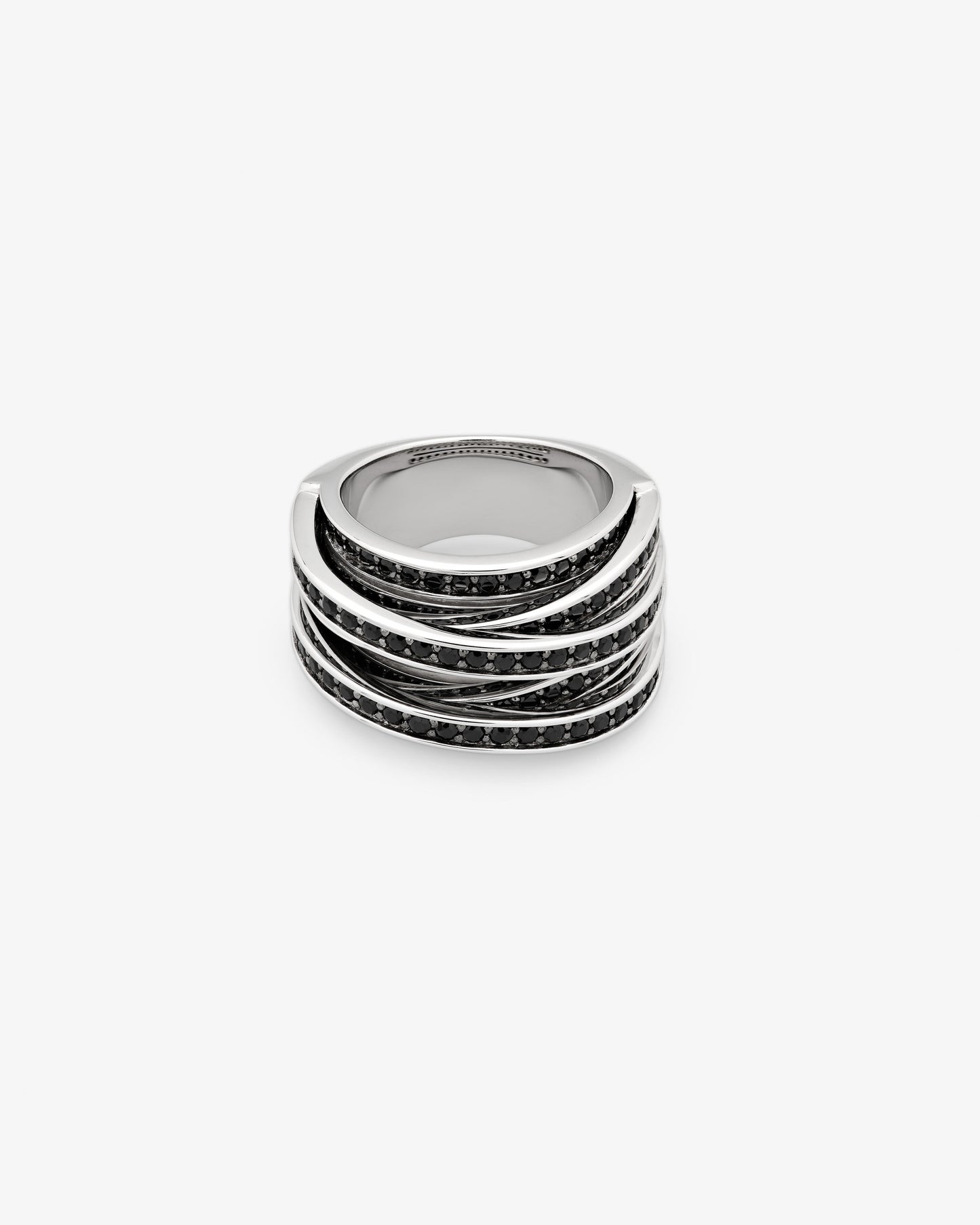 Tom Wood Orb Ring Slim Black Spinel