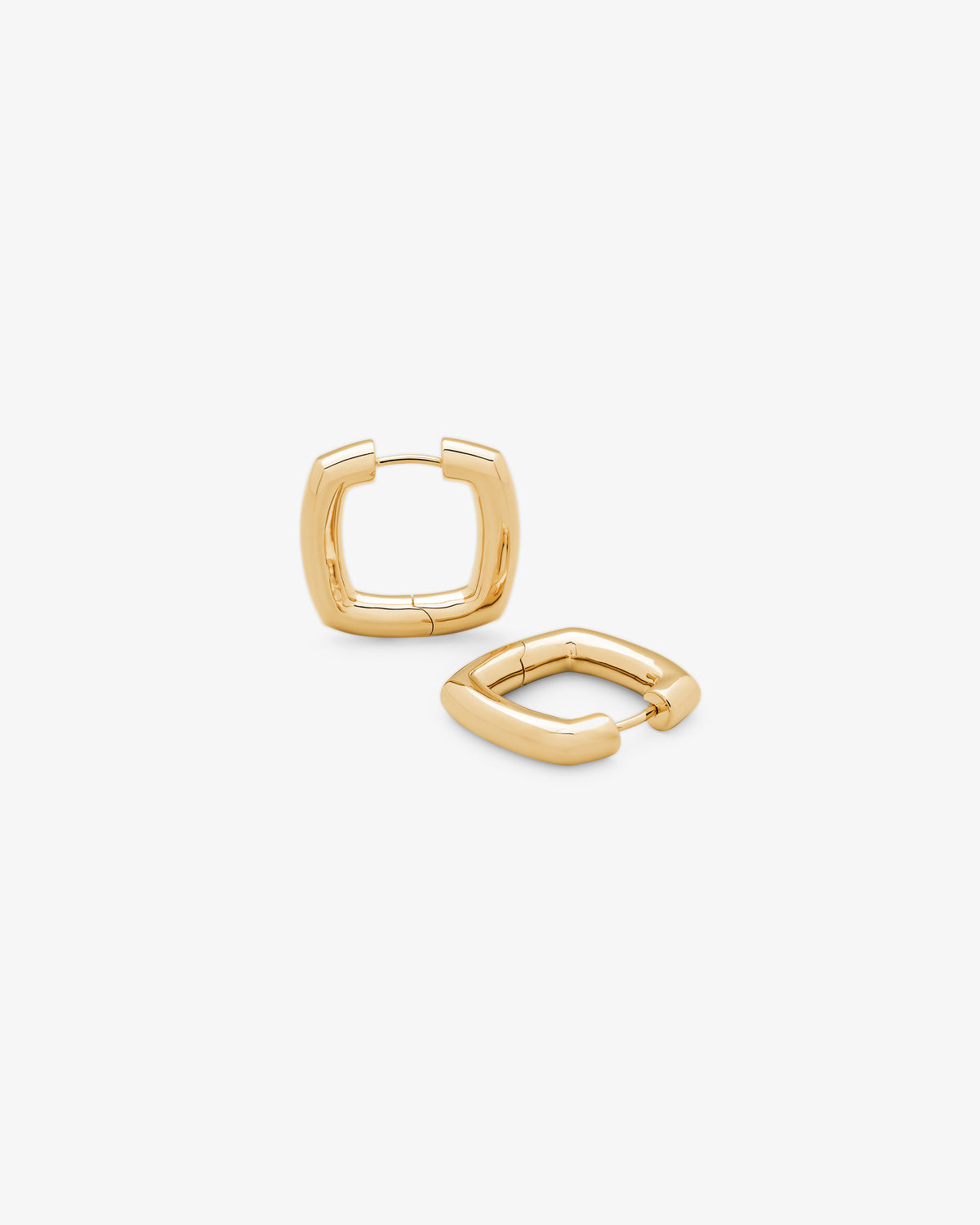 Tom Wood Frame Hoops Medium in gold-plated sterling silver