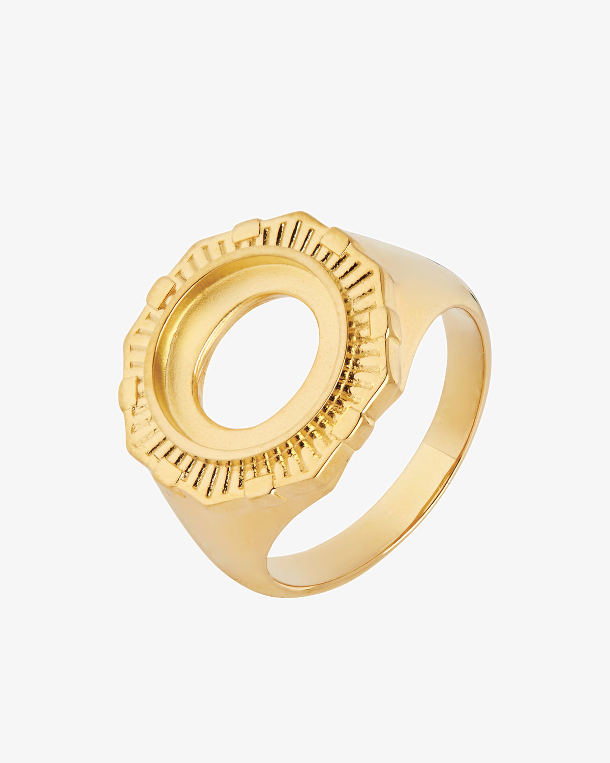 Maria Black Moss Ring in gold-plated sterling silver, angled view