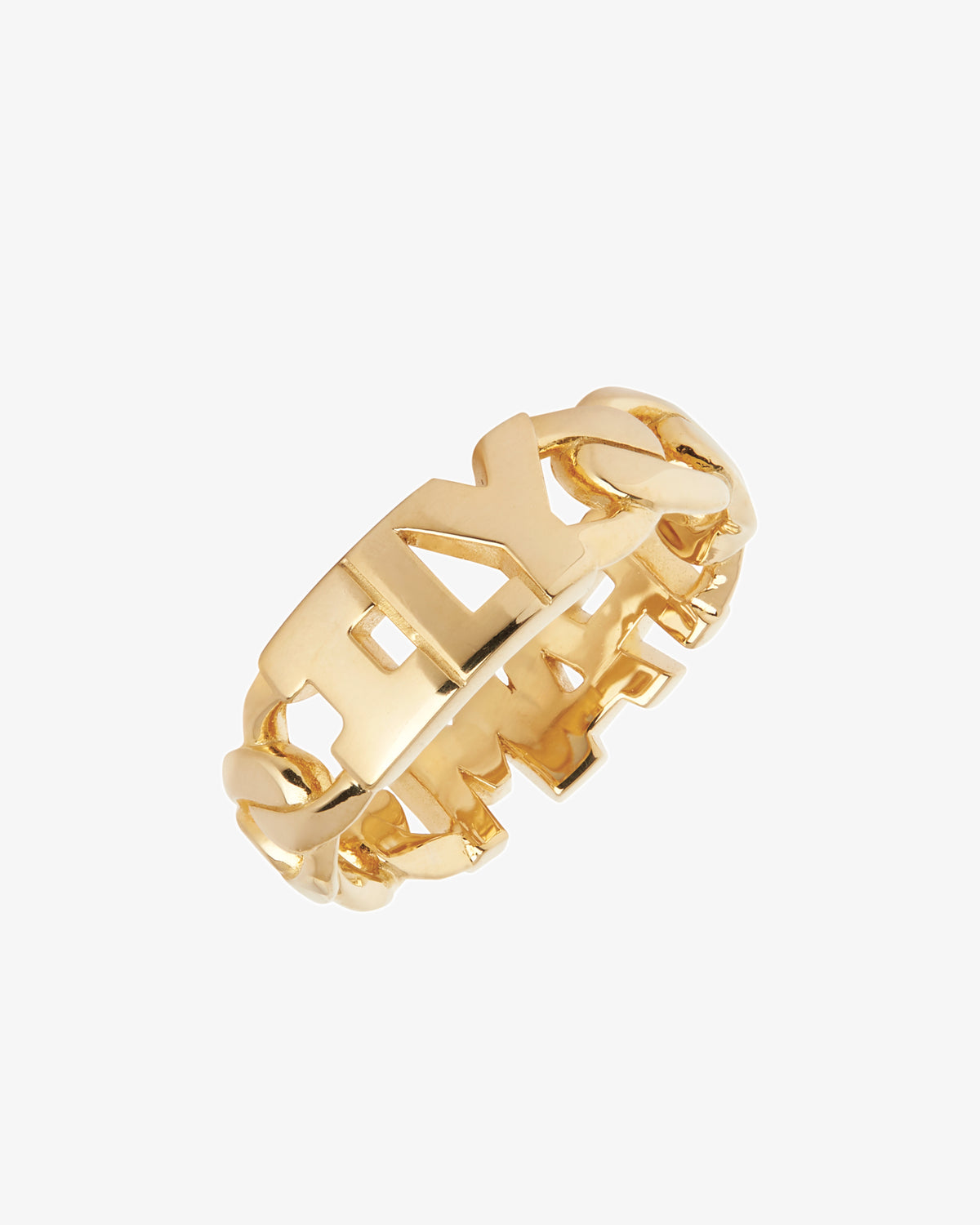 Maria Black Family Ring in gold-plated sterling silver, angled view