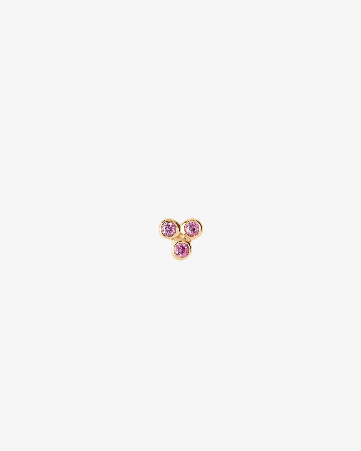 Maria Black Fine 14K Gold Pink Sapphire Triad Stud Single Earring