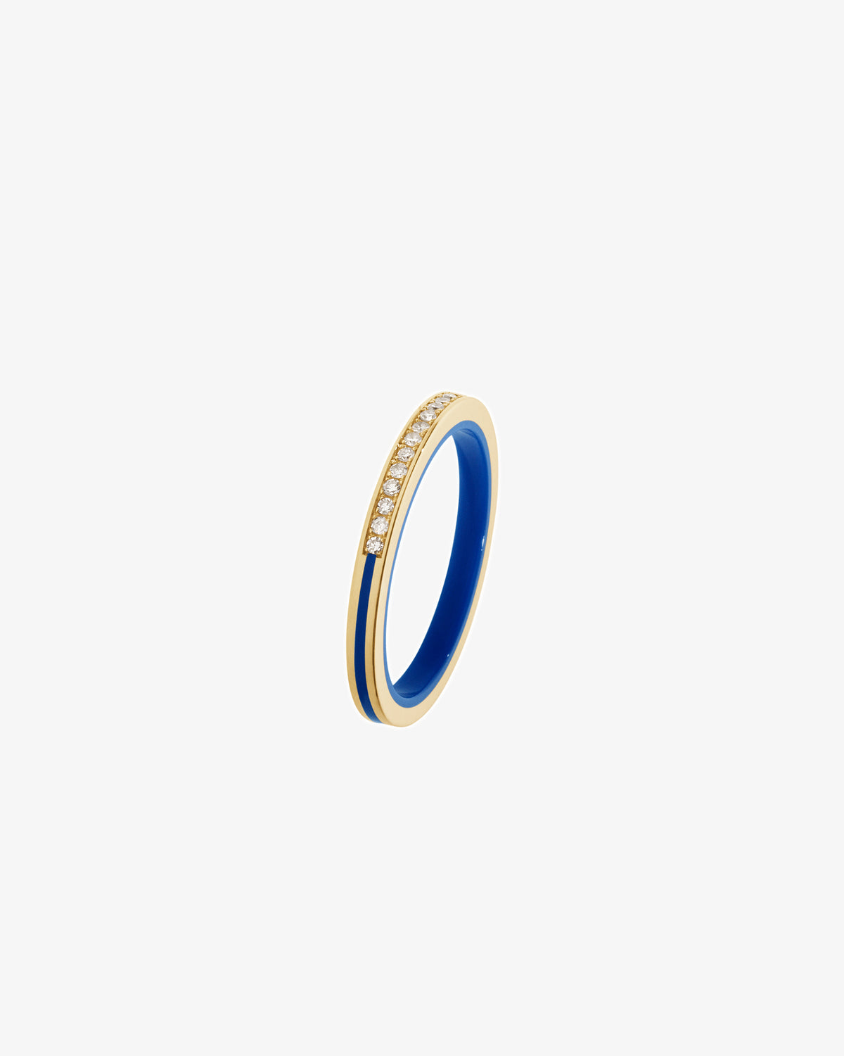 Maria Black Fine 14K Gold Casablanca Lab Grown Diamond Ring Blue, side view
