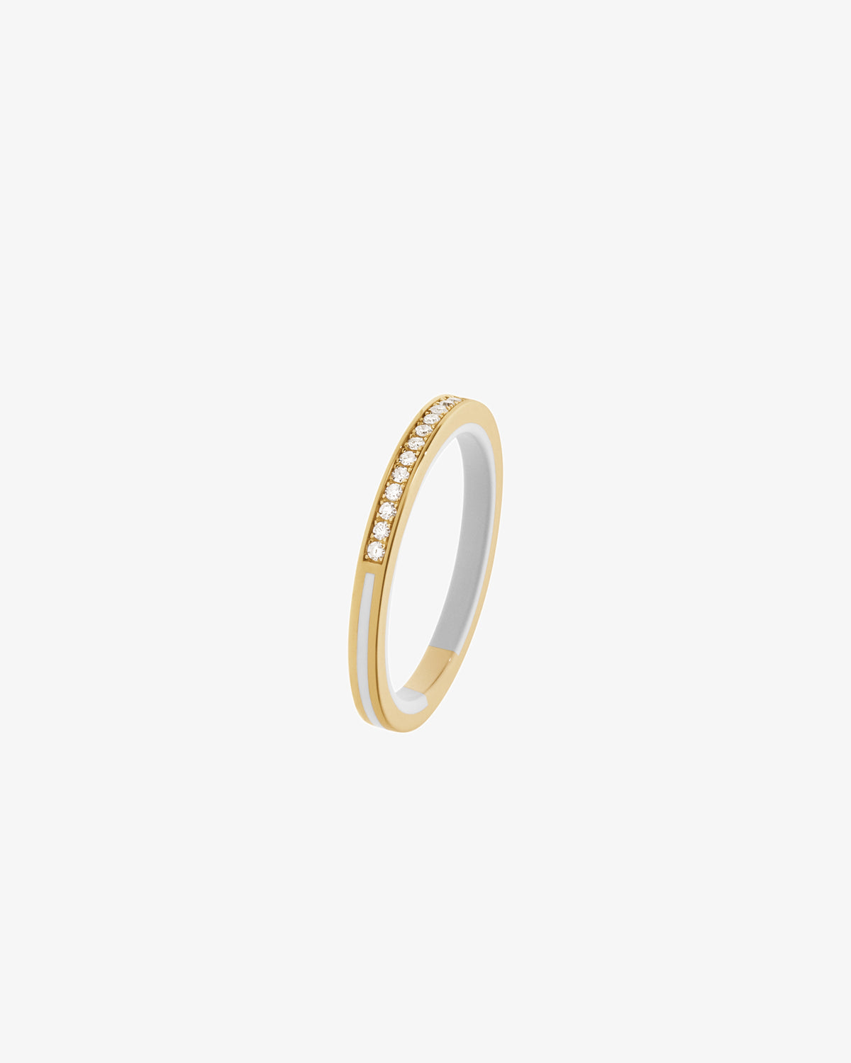 Maria Black Fine 14K Gold Casablanca Lab Grown Diamond Ring White, side view, view 2