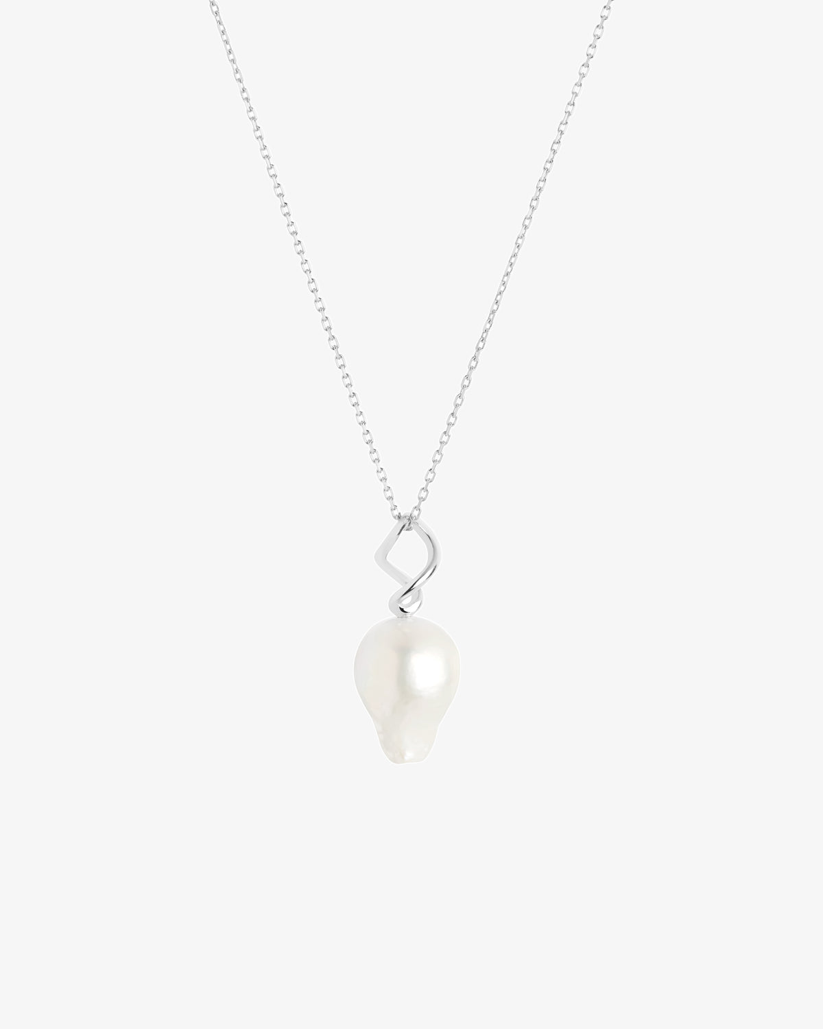 Maria Black Twister Pearl Necklace in 925 sterling silver