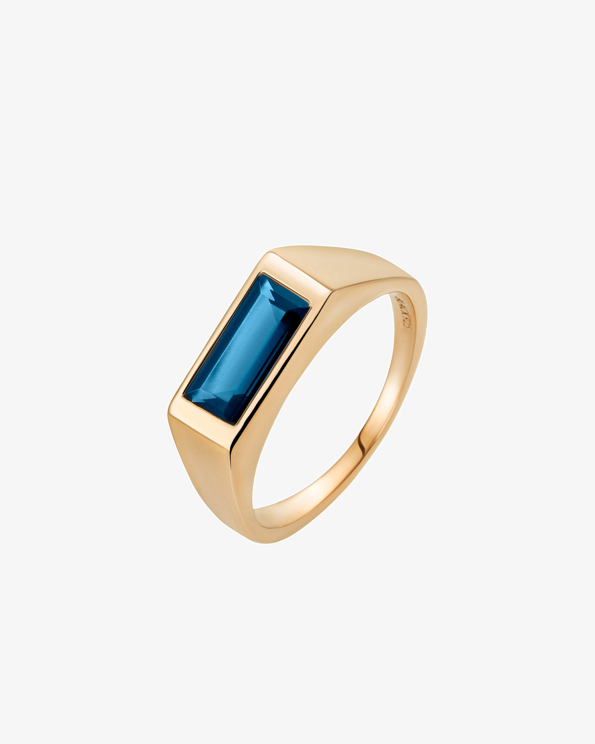 Maria Black Harald Ring Blue in gold-plated sterling silver
