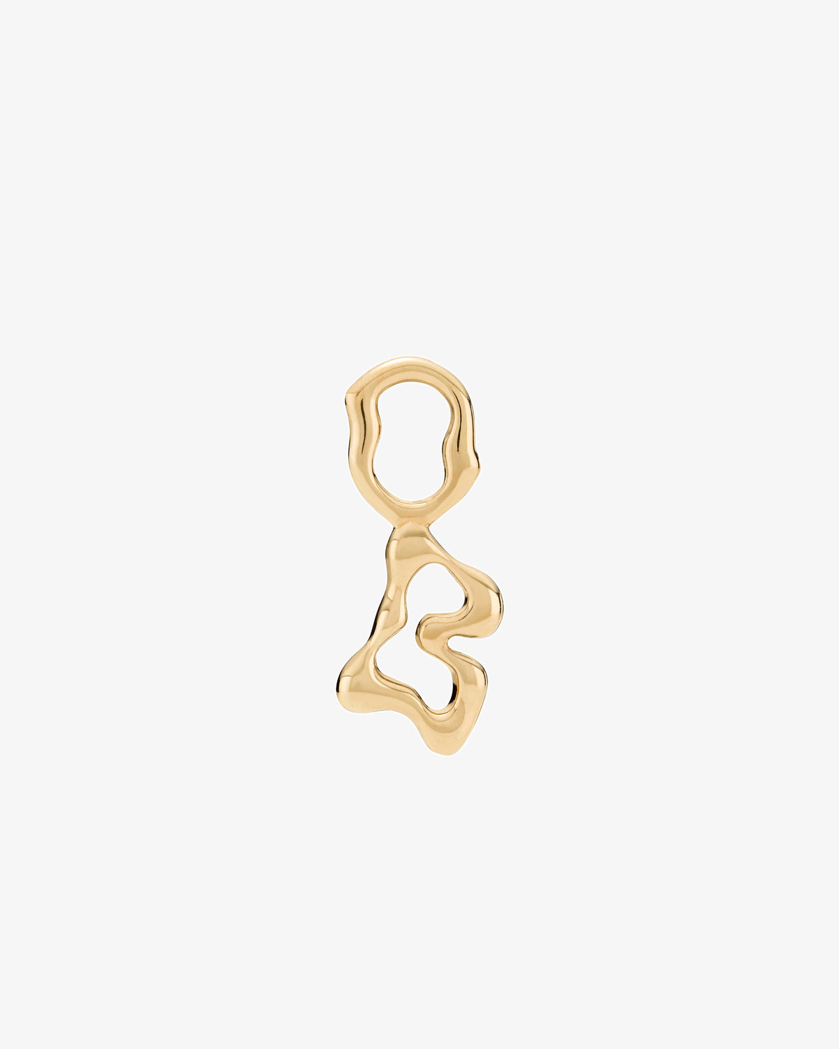 Maria Black Fluent Letter Charm in gold-plated sterling silver, front view, view 26