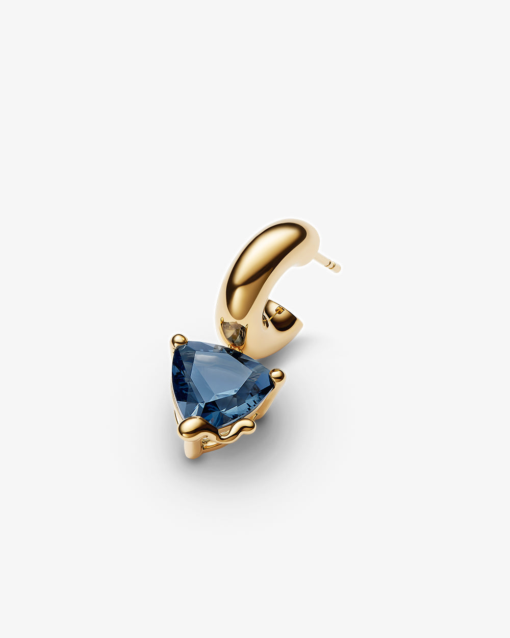 Maria Black Omotesando Ramune Hoop Single Earring in gold-plated sterling silver, angled view